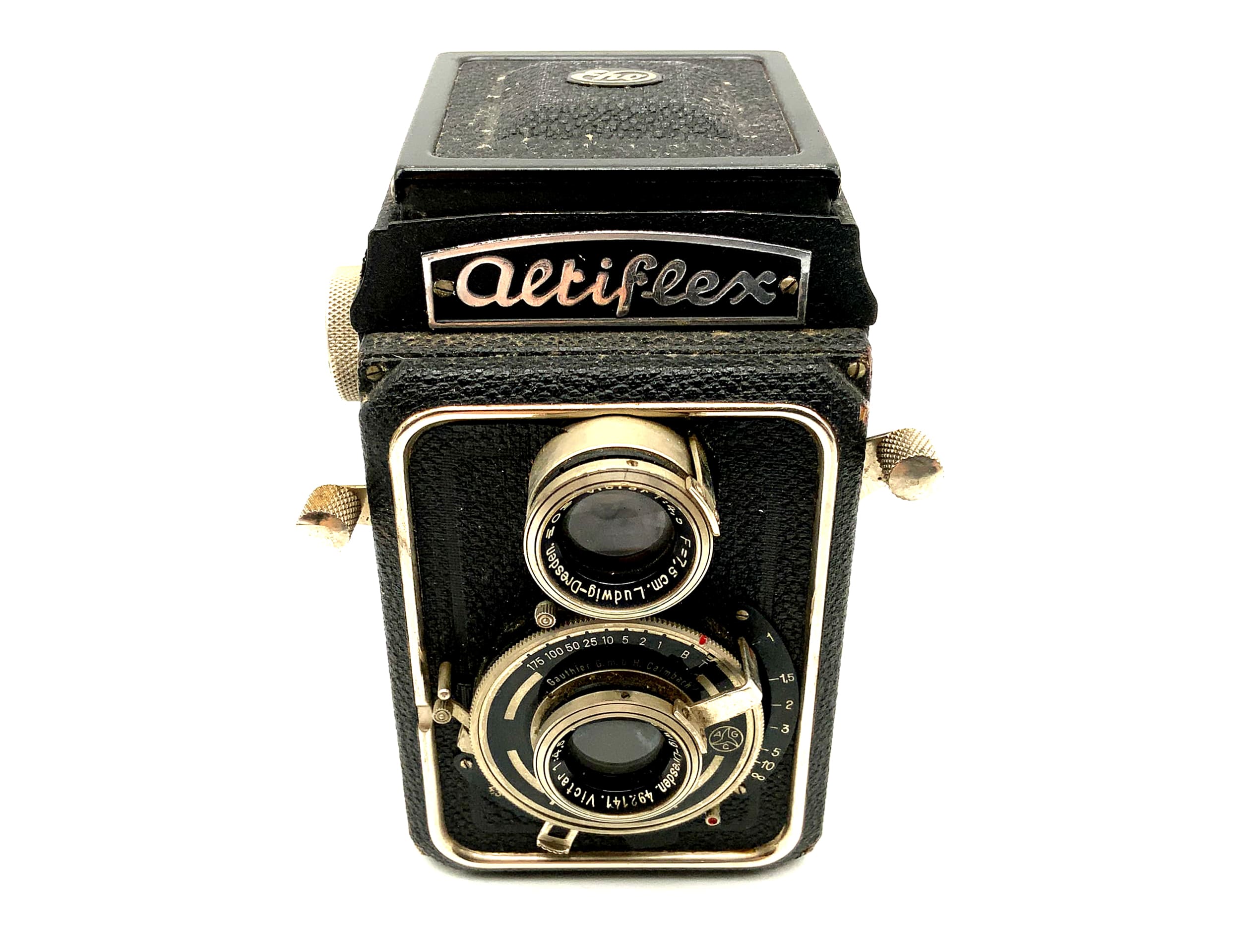 Appareil photo Eho-Altissa Altiflex TLR avec objectif double Victar 1:4.5 F=7.5cm Prontor II