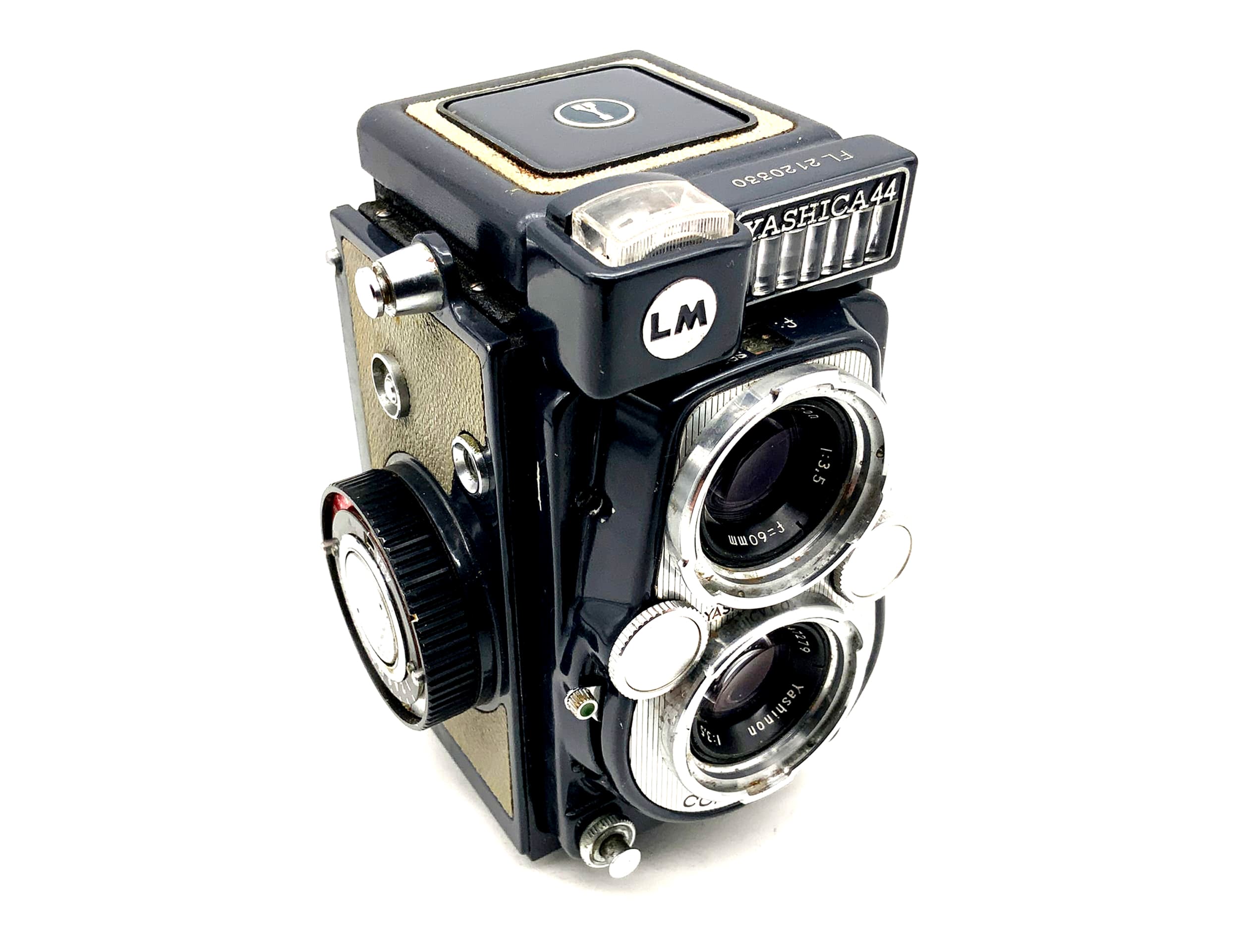 Appareil photo reflex bi-objectif Yashica 44 TLR avec objectif Yashinon Copal-SV 1:3.5/60 mm ! Cellule de pose défectueuse !