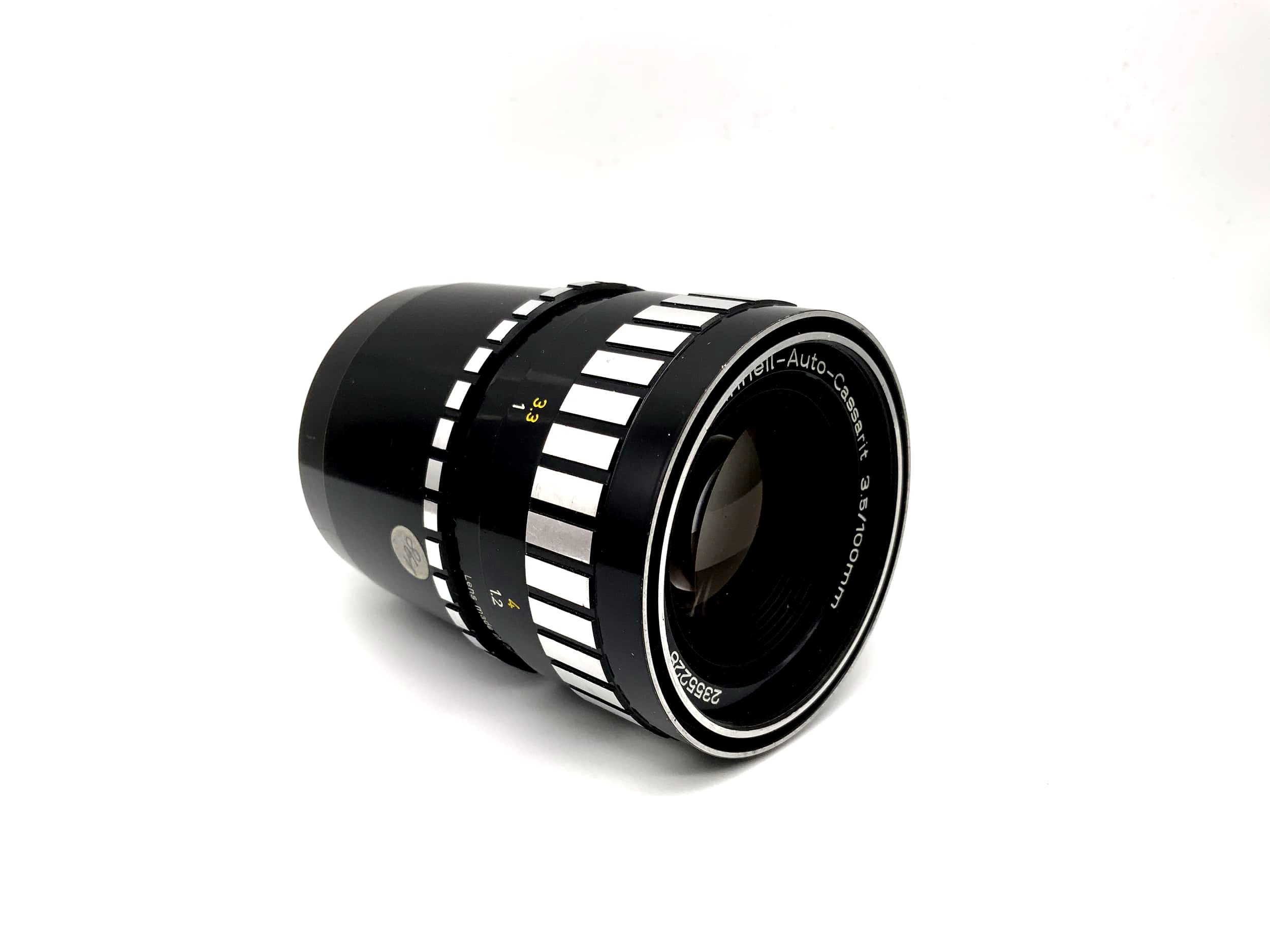 Objectif Steinheil Munich 100mm 1:3.5 Auto Cassarit Zebra (Exa)