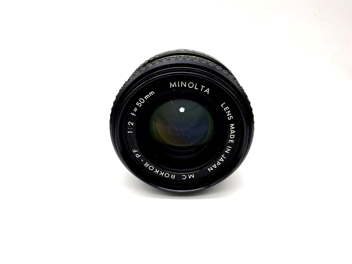 Objectif Minolta 50 mm 1:2 MC Rokkor-PF pour appareil photo (Minolta MD)