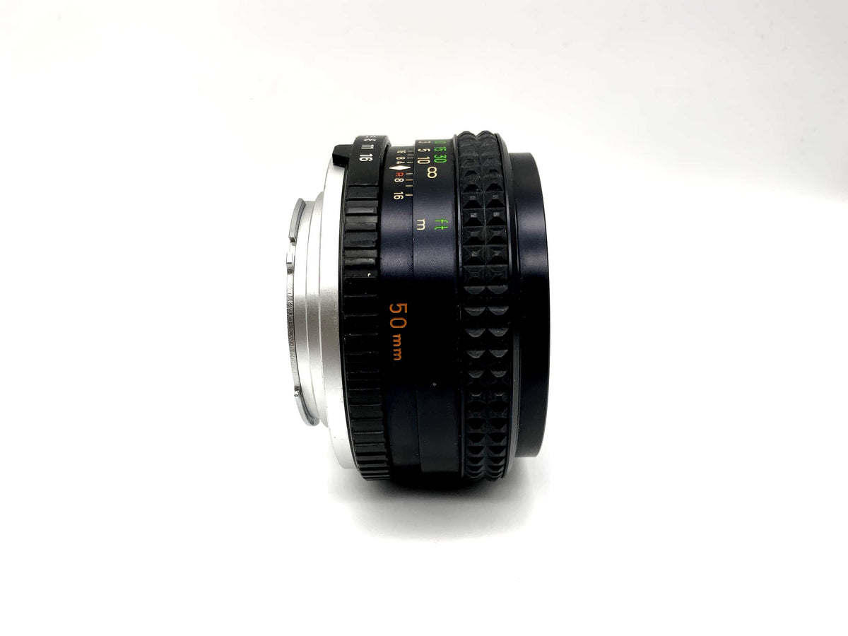 Objectif Minolta 50 mm 1:2 MC Rokkor-PF pour appareil photo (Minolta MD)