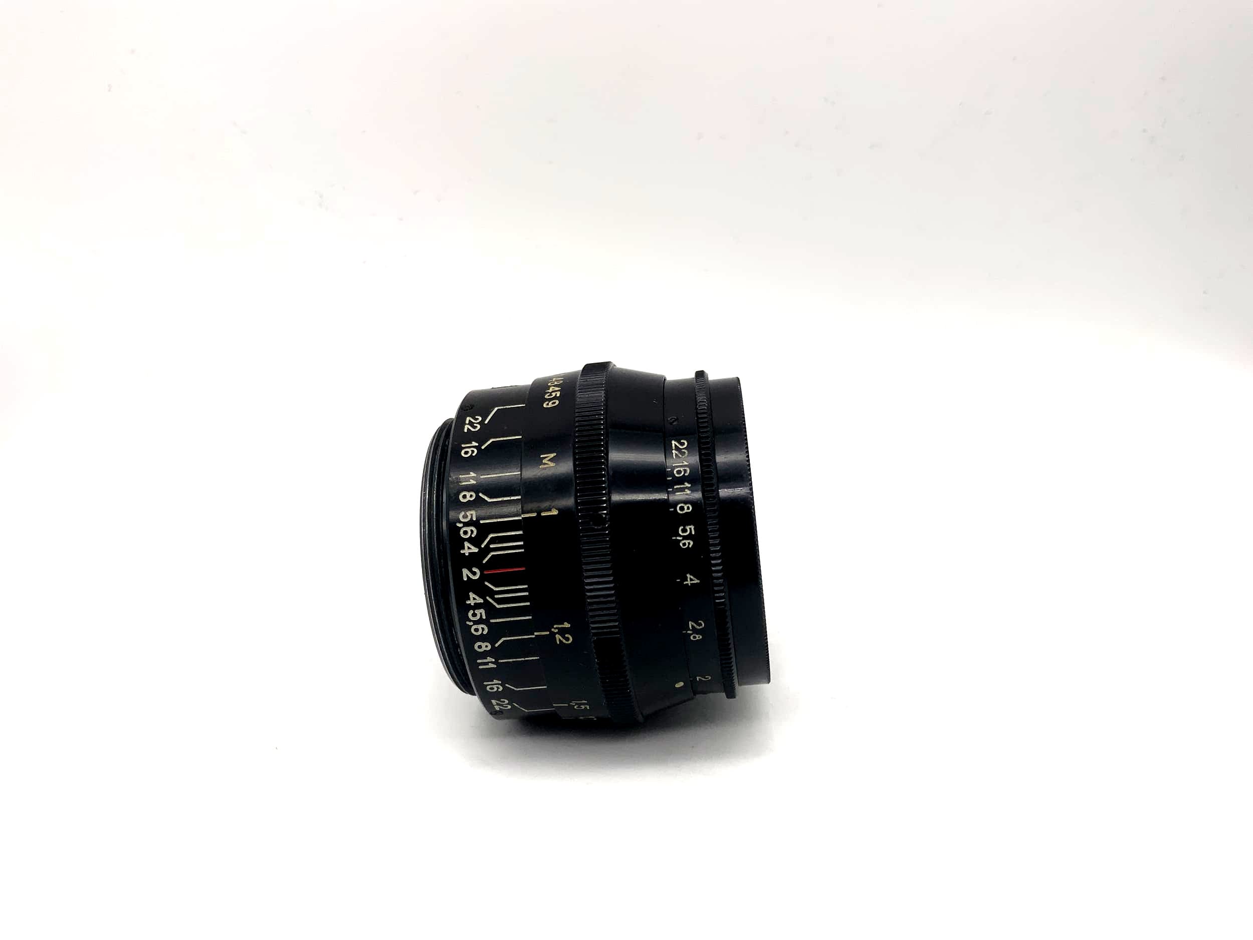 Objectif KMZ 50 mm 1:2 L39 compatible avec l'appareil photo Leica Jupiter-8 (M39)