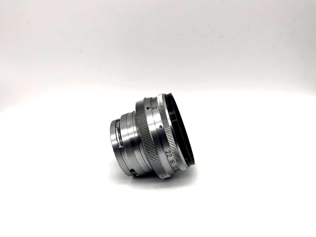 Objectif KMZ 50mm 1:2 Jupiter-8M 5cm rouge P pour appareil photo (Contax RF)