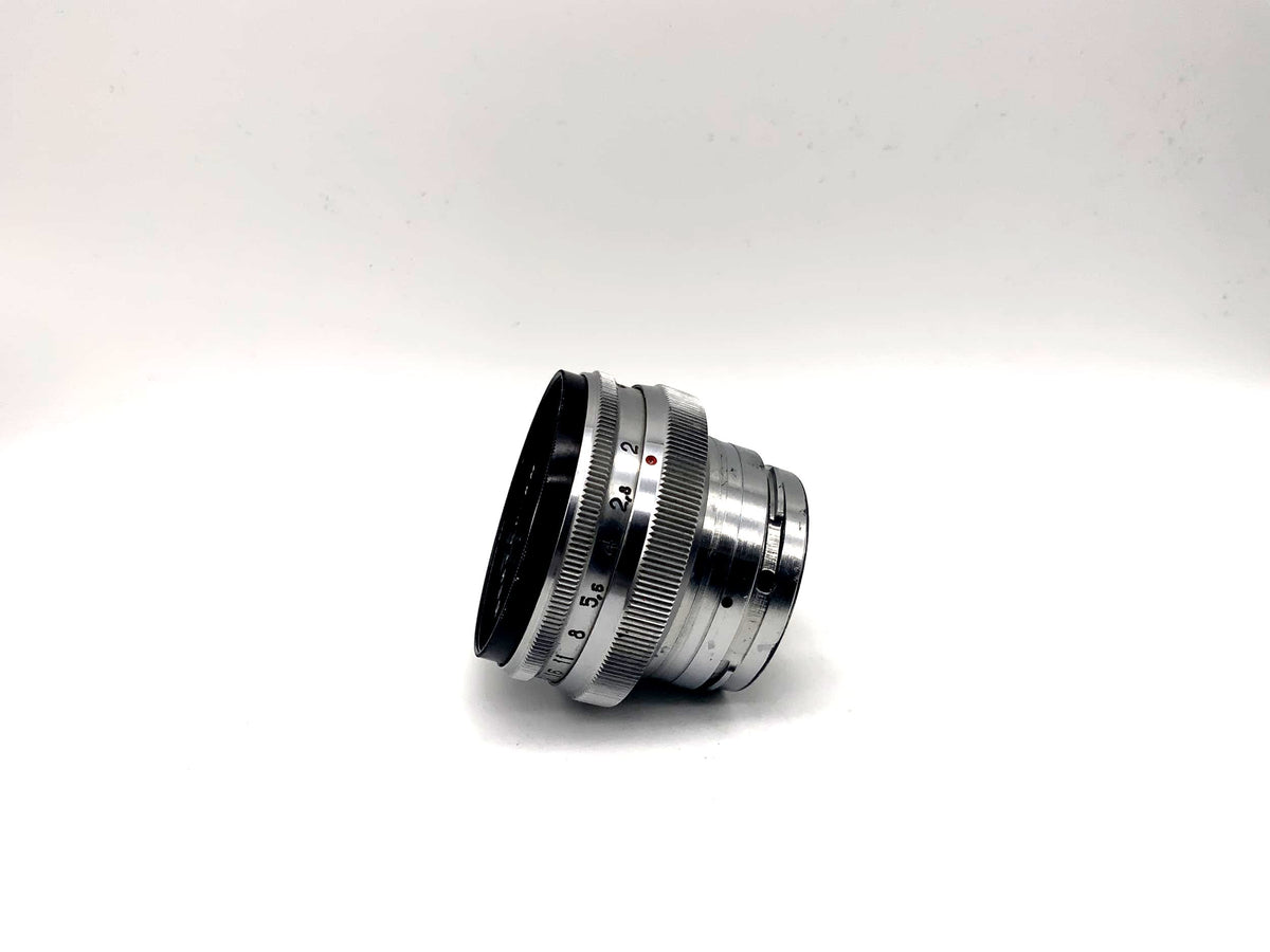 Objectif KMZ 53 mm 1:2 pour appareil photo Jupiter 8M (Contax RF)