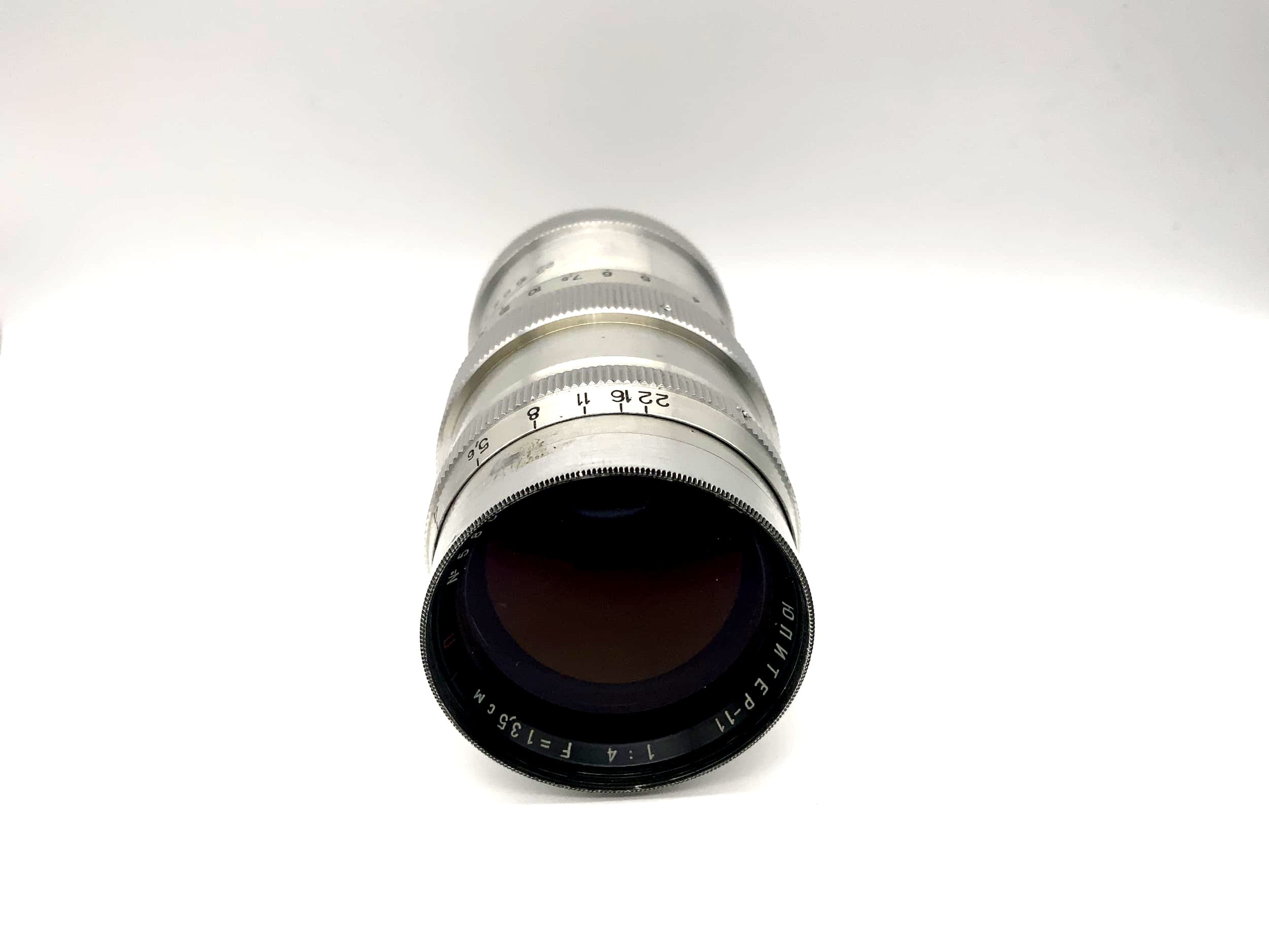 Jupiter-11 red P 135mm 1:4 lens 13.5cm for rangefinder (M39)