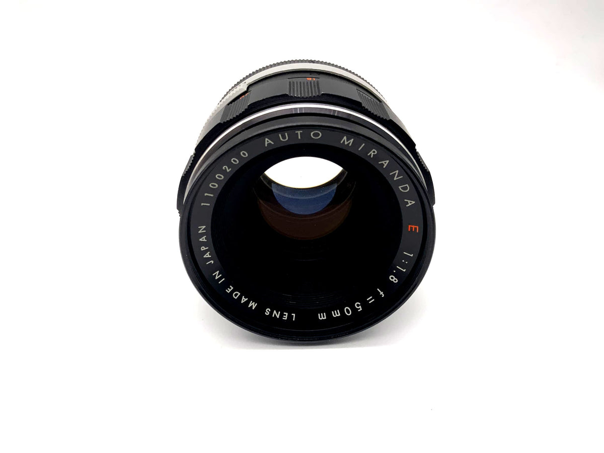 Objectif Miranda 50 mm 1:1.8 rouge E Auto pour appareil photo (baïonnette Miranda)