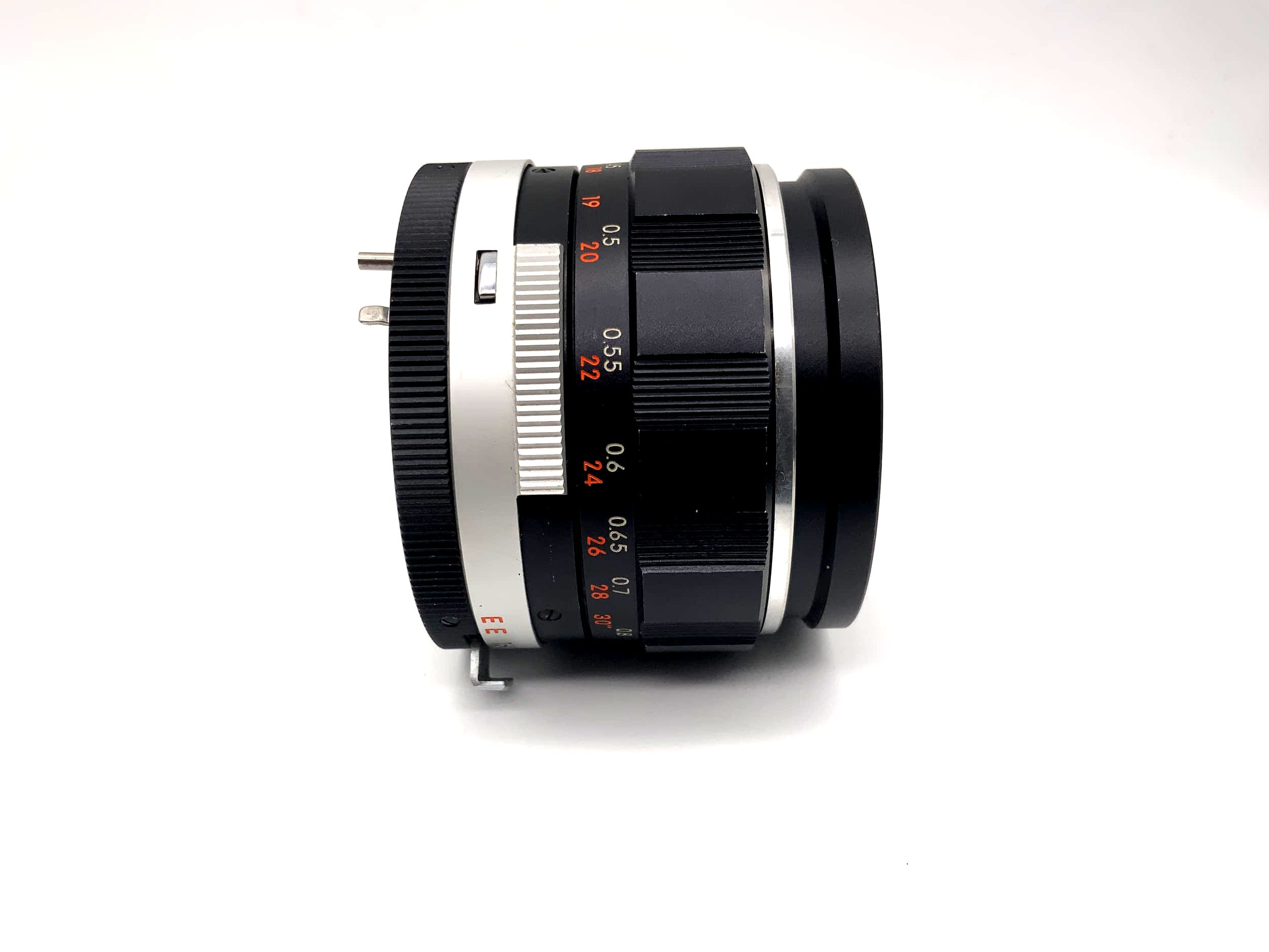 Objectif Miranda 50 mm 1:1.8 rouge E Auto pour appareil photo (baïonnette Miranda)