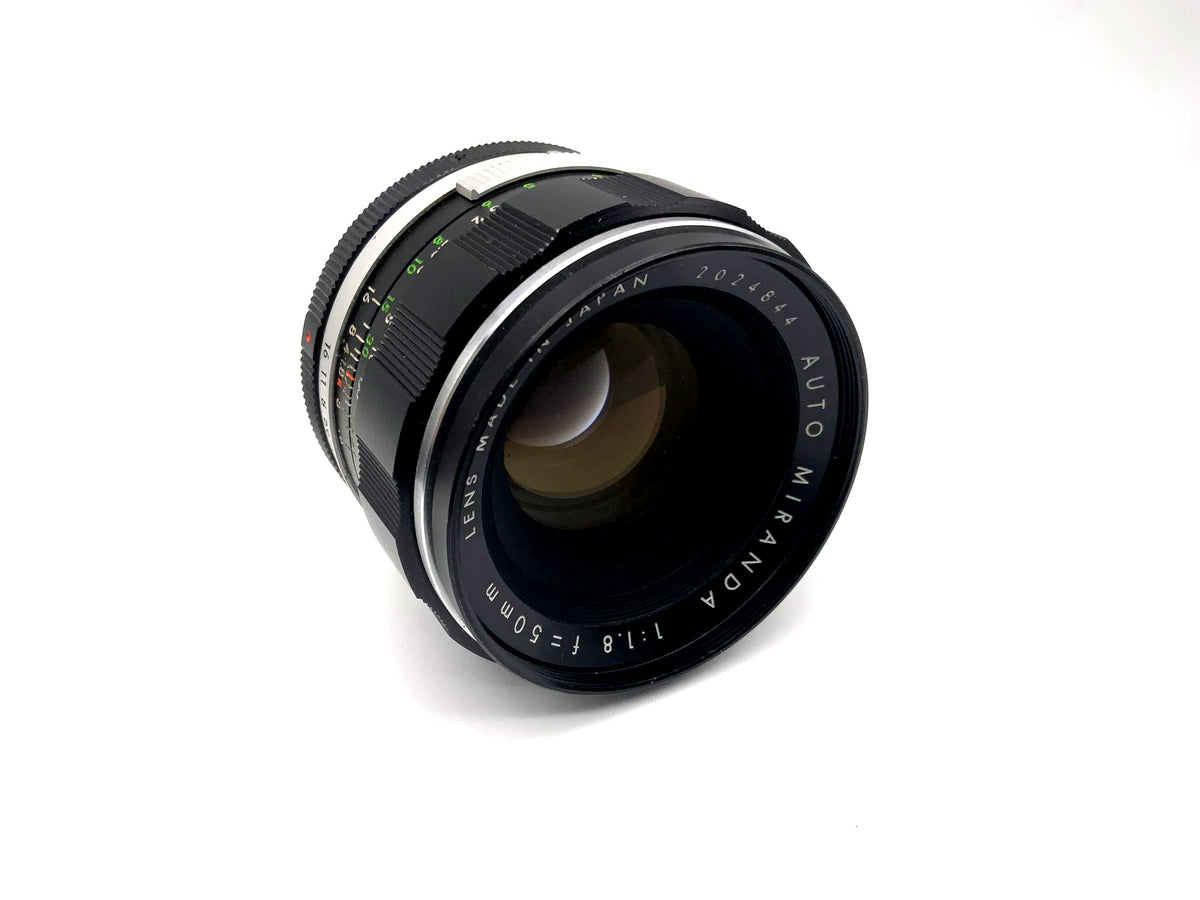 Objectif Miranda 50 mm 1:1.8 pour appareil photo automatique (monture Miranda)