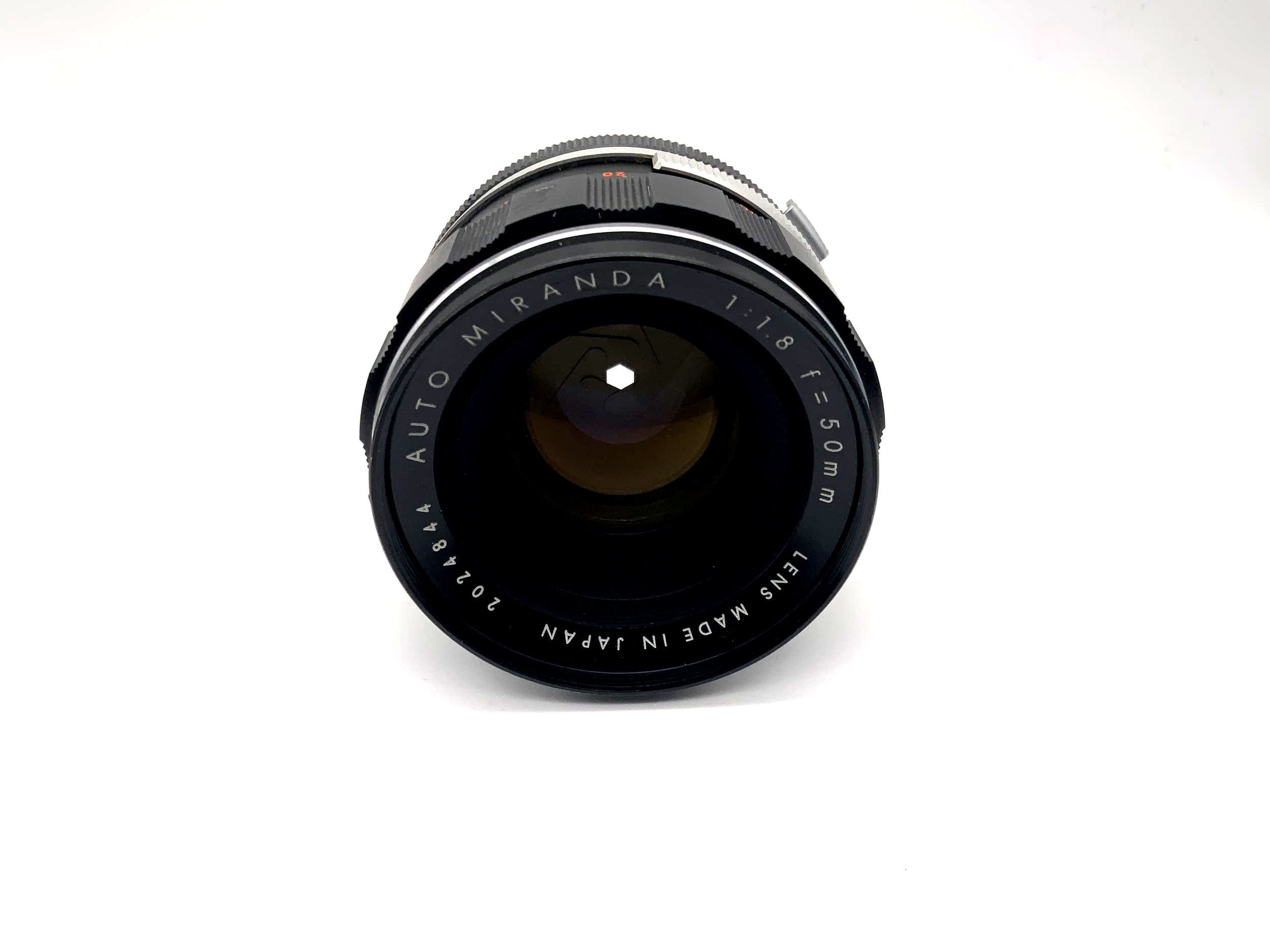 Objectif Miranda 50 mm 1:1.8 pour appareil photo automatique (monture Miranda)
