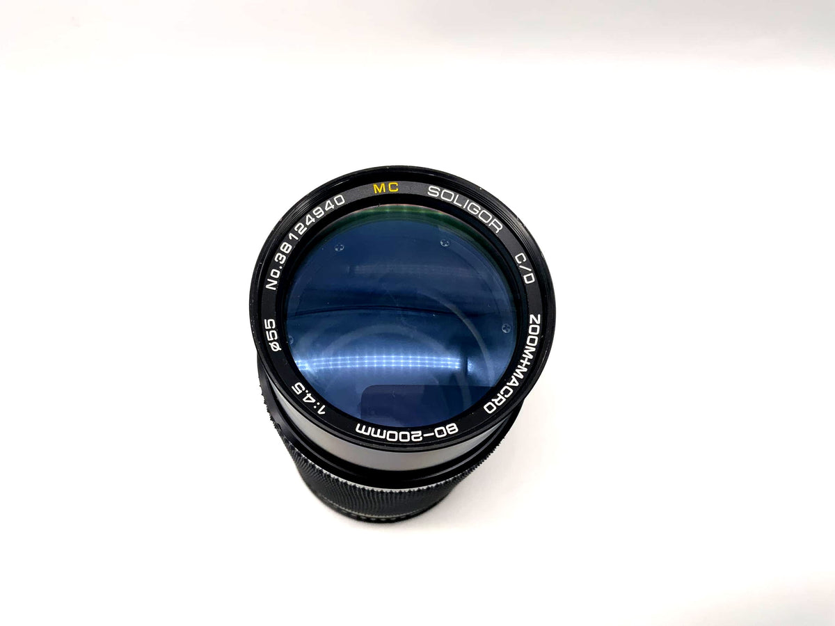 Objectif Soligor 80-200mm 1:4.5 C/D Zoom+Macro MC pour appareil photo (Canon FD)