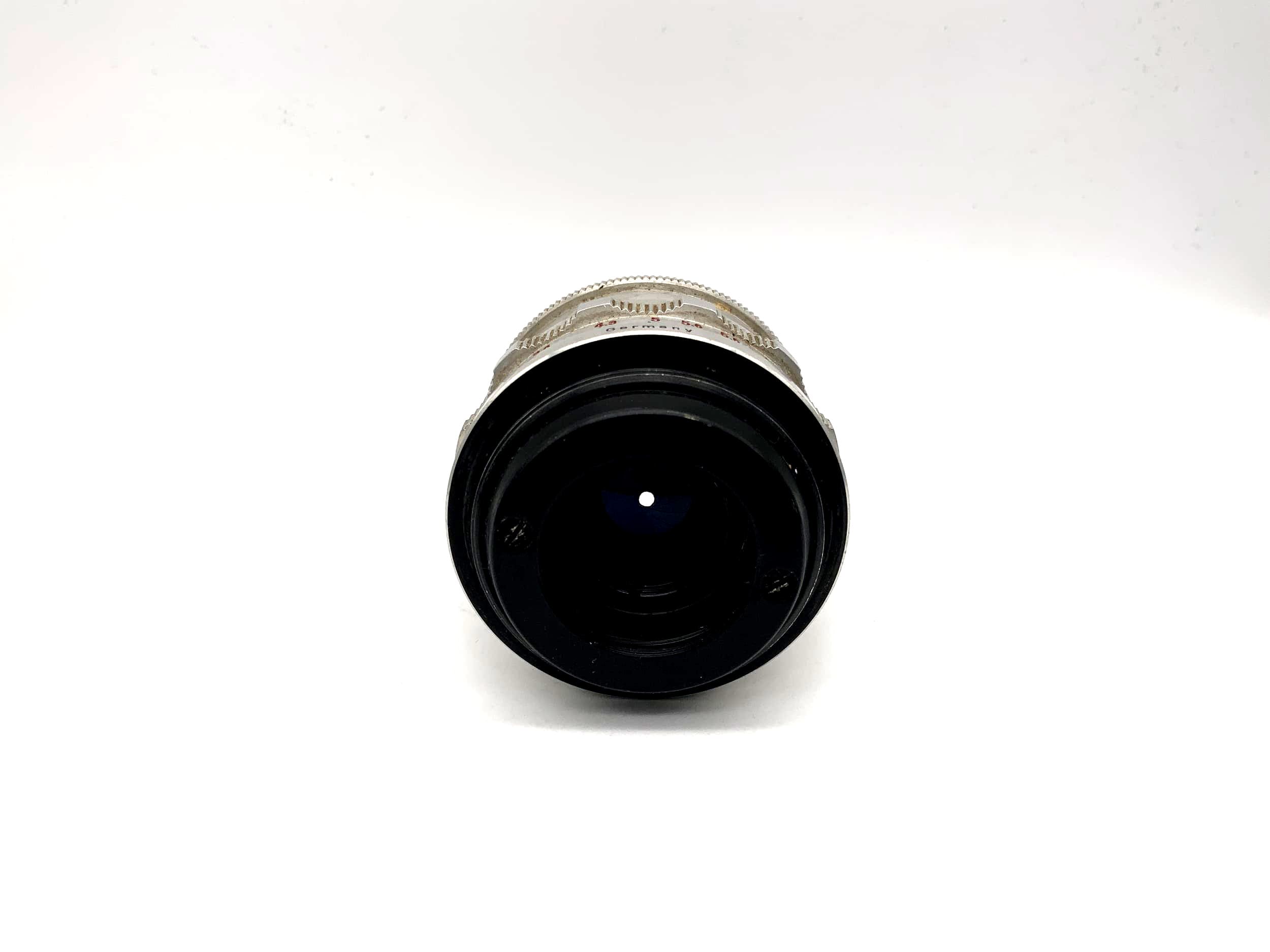 Objectif Carl Zeiss 50 mm 1:3.5 Tessar Q1 compact rouge T 14 lames (M42)
