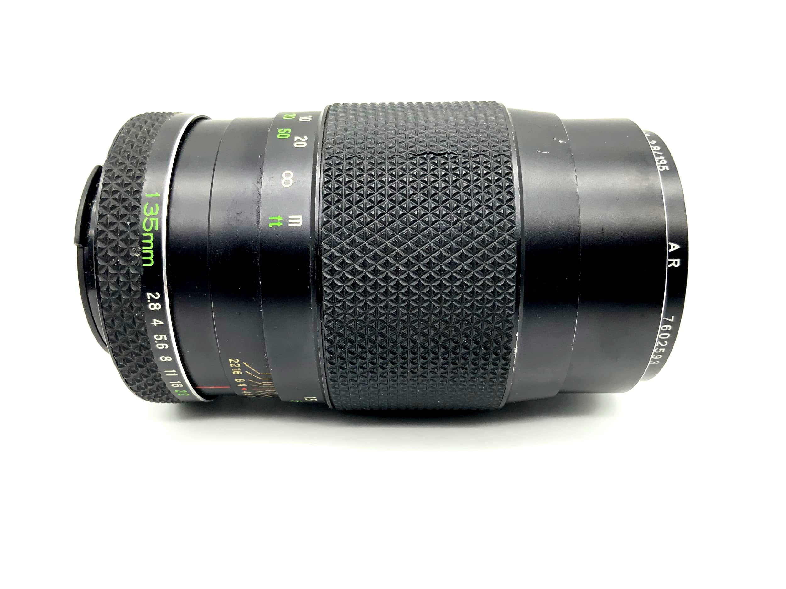 Voigtländer 135mm 1:2.8 lens Color - Dynarex Lens (Rollei QBM) Aperture!