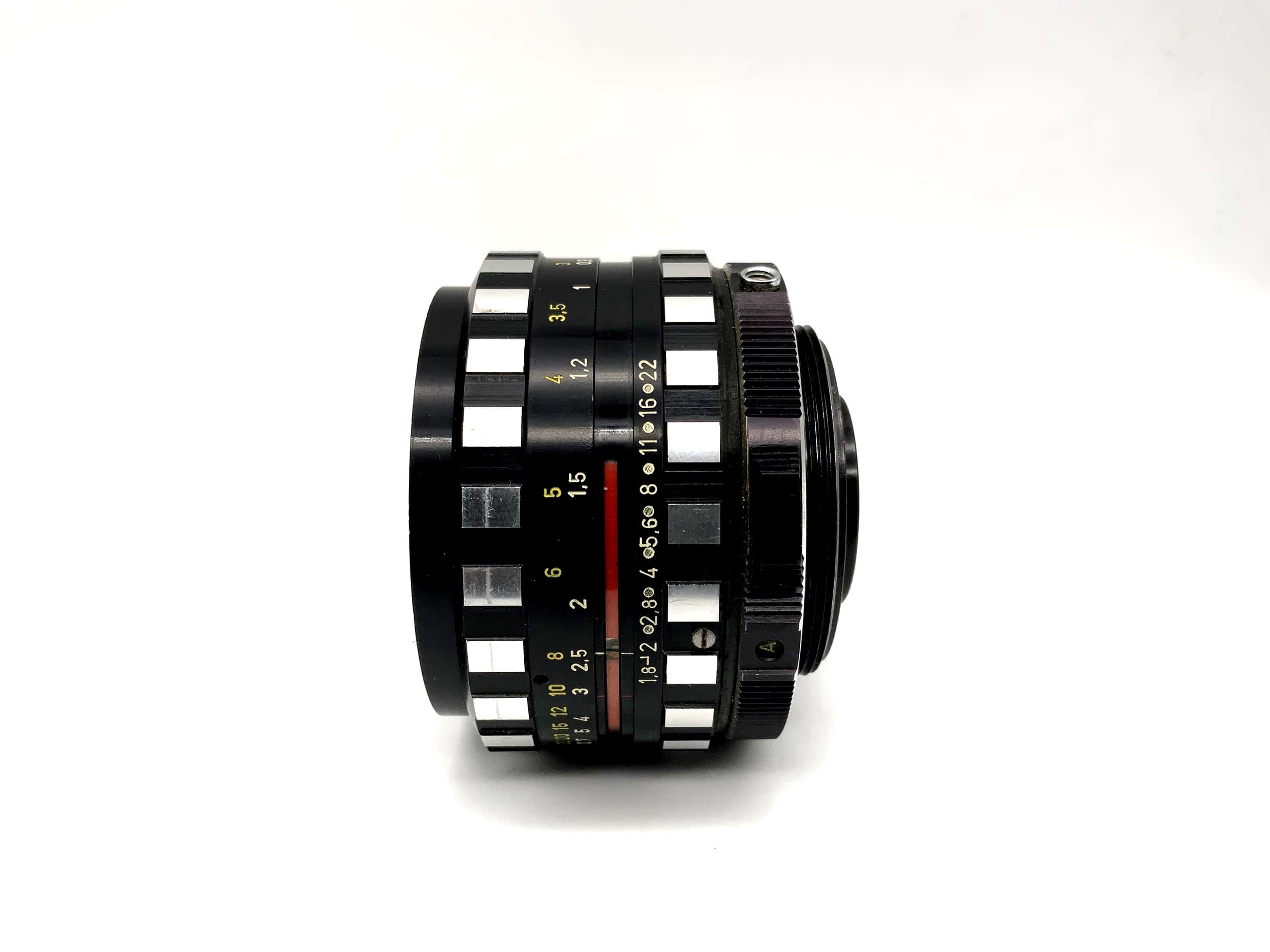 Objectif A.Schacht Ulm 50mm 1:1.8 Praktica-S-Travelon R (M42) Ouverture !