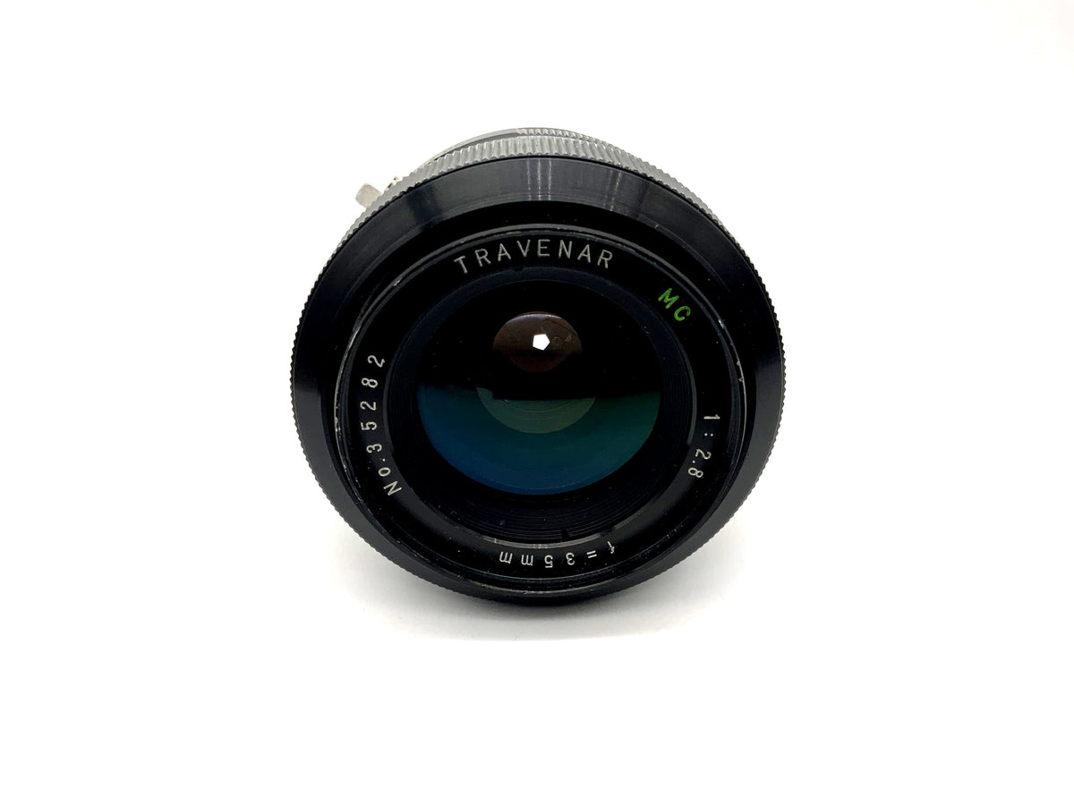 Objectif Travenar 35 mm 1:2.8 MC multicouches pour appareil photo (Minolta MD)