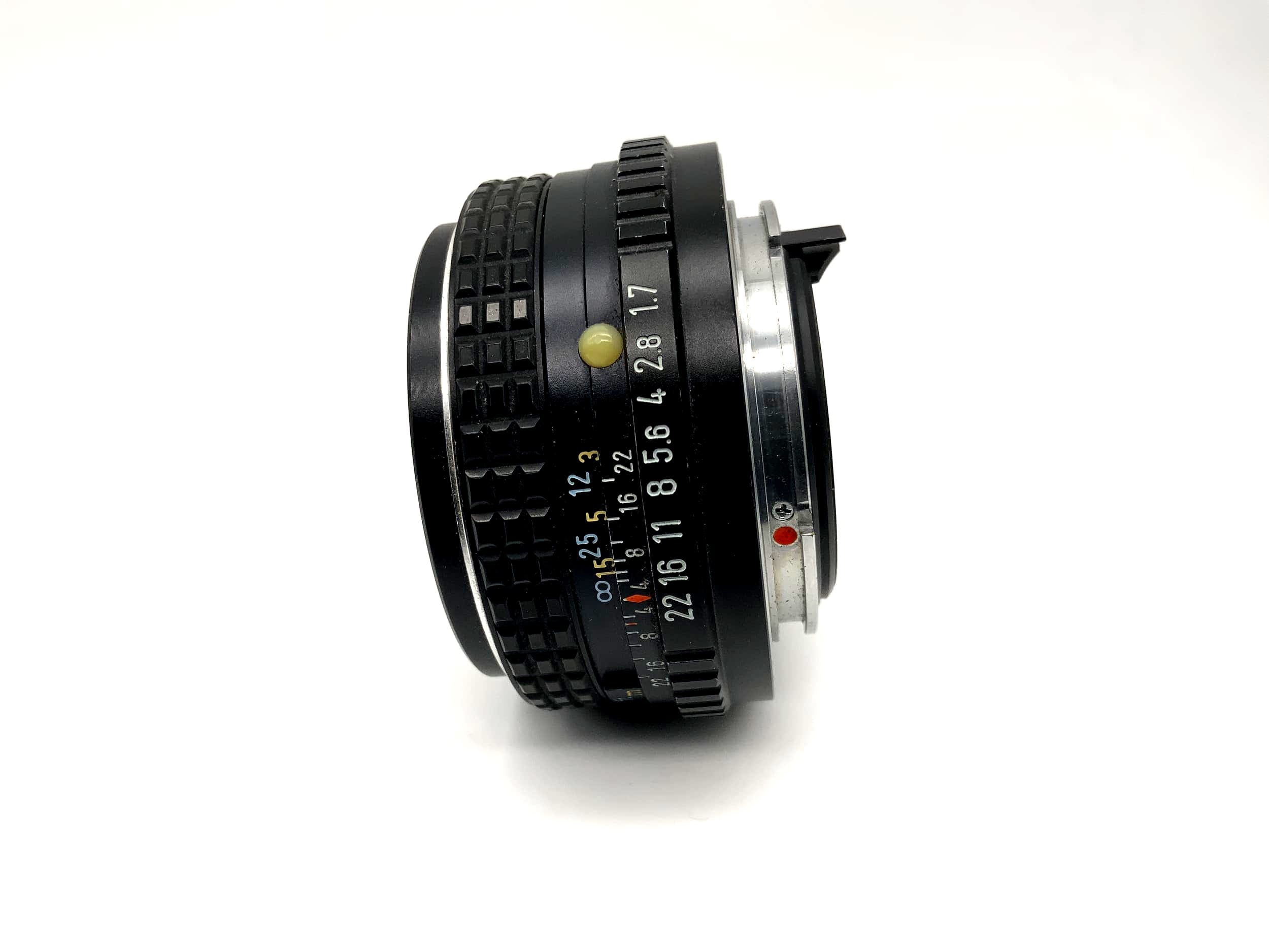 Objectif Asahi 50 mm 1:1.7 SMC pour appareil photo Pentax-M (Pentax K)