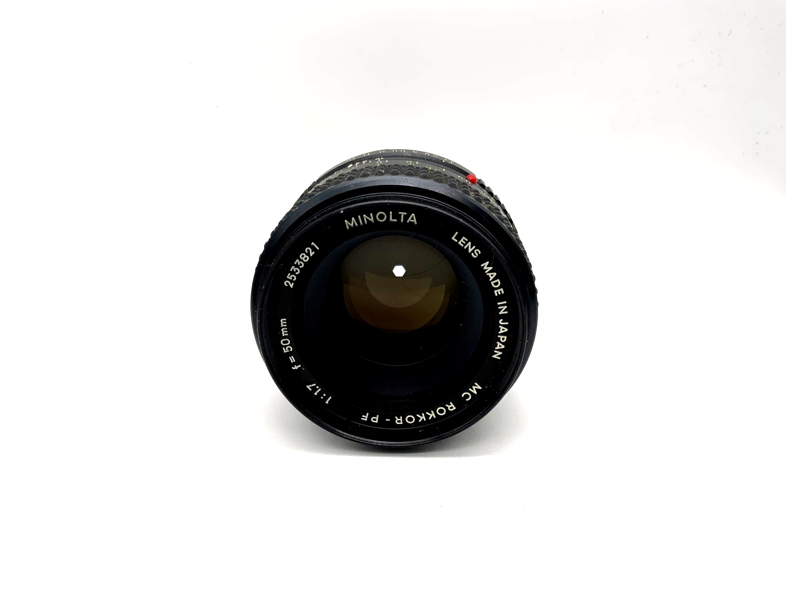 Objectif Minolta 50 mm 1:1.7 MC Rokkor-PF (Minolta MD) Champignon !