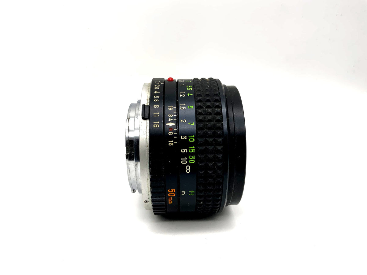 Minolta 50mm 1:1.7 lens MC Rokkor-PF camera lens (Minolta MD) Mushroom!