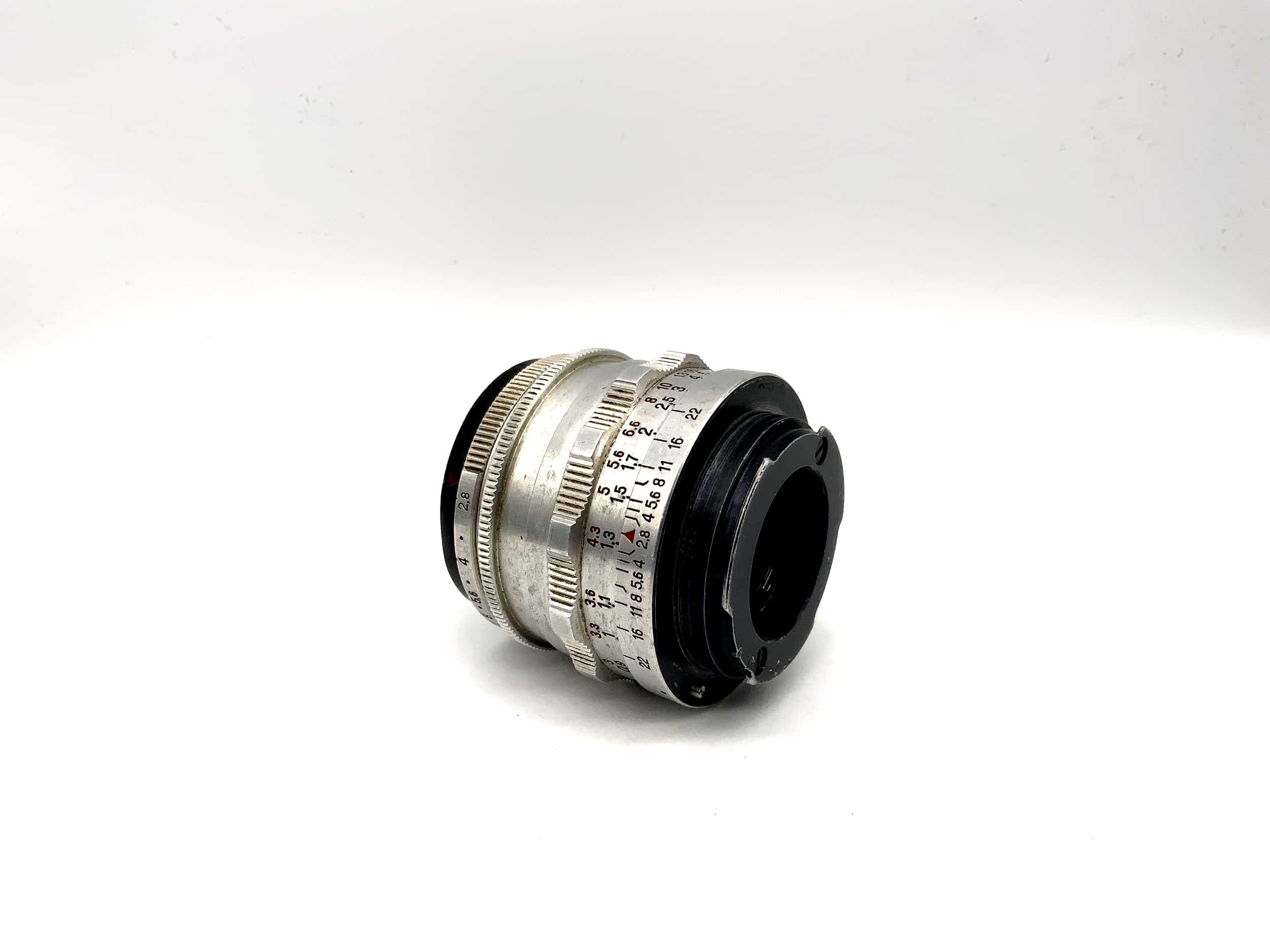 Carl Zeiss 50mm 1:2.8 lens Tessar red T rot T camera lens (Exa) Mushroom!