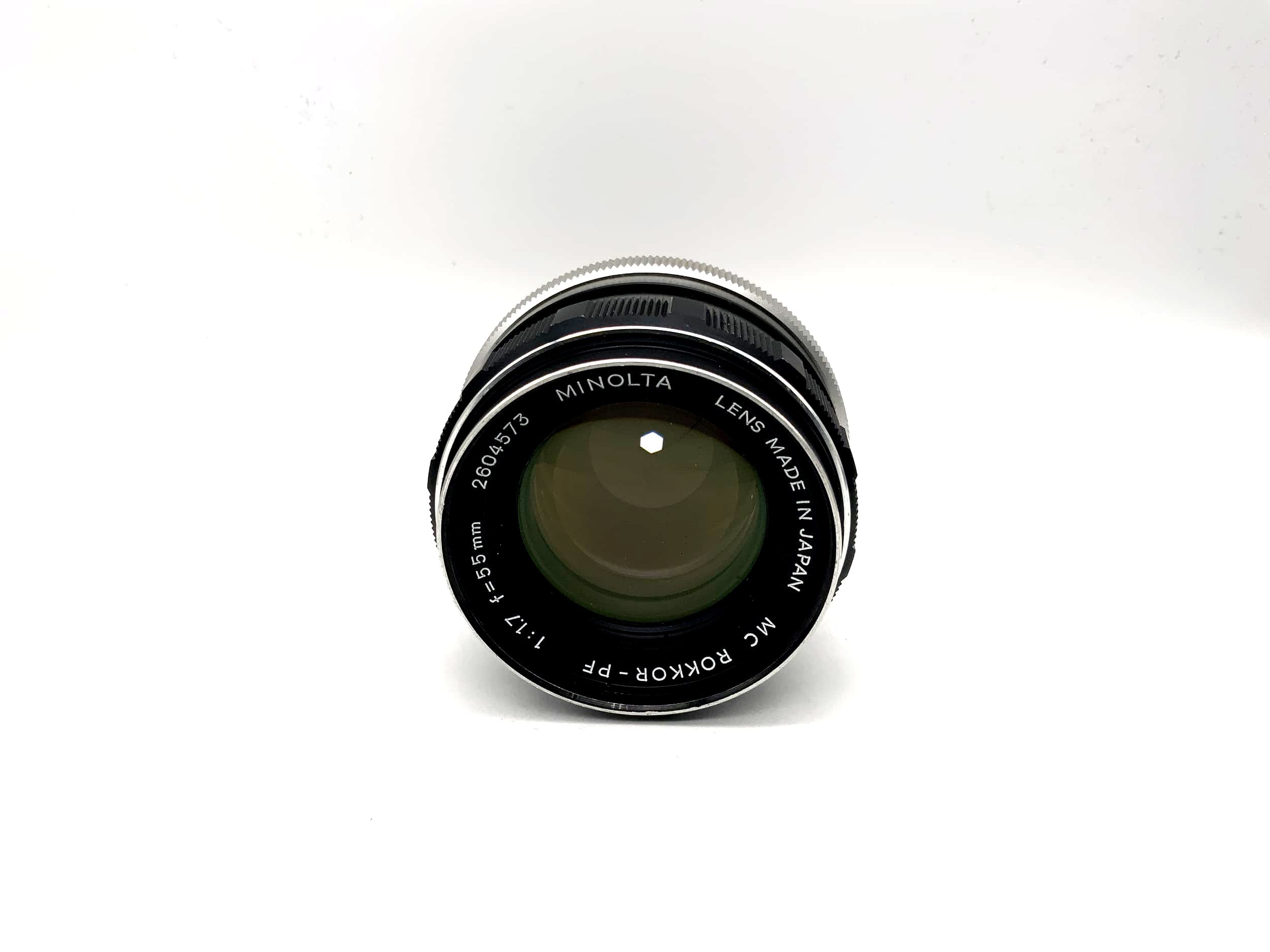 Objectif Minolta 55 mm 1:1.7 MC Rokkor-PF (Minolta MD) ouverture !