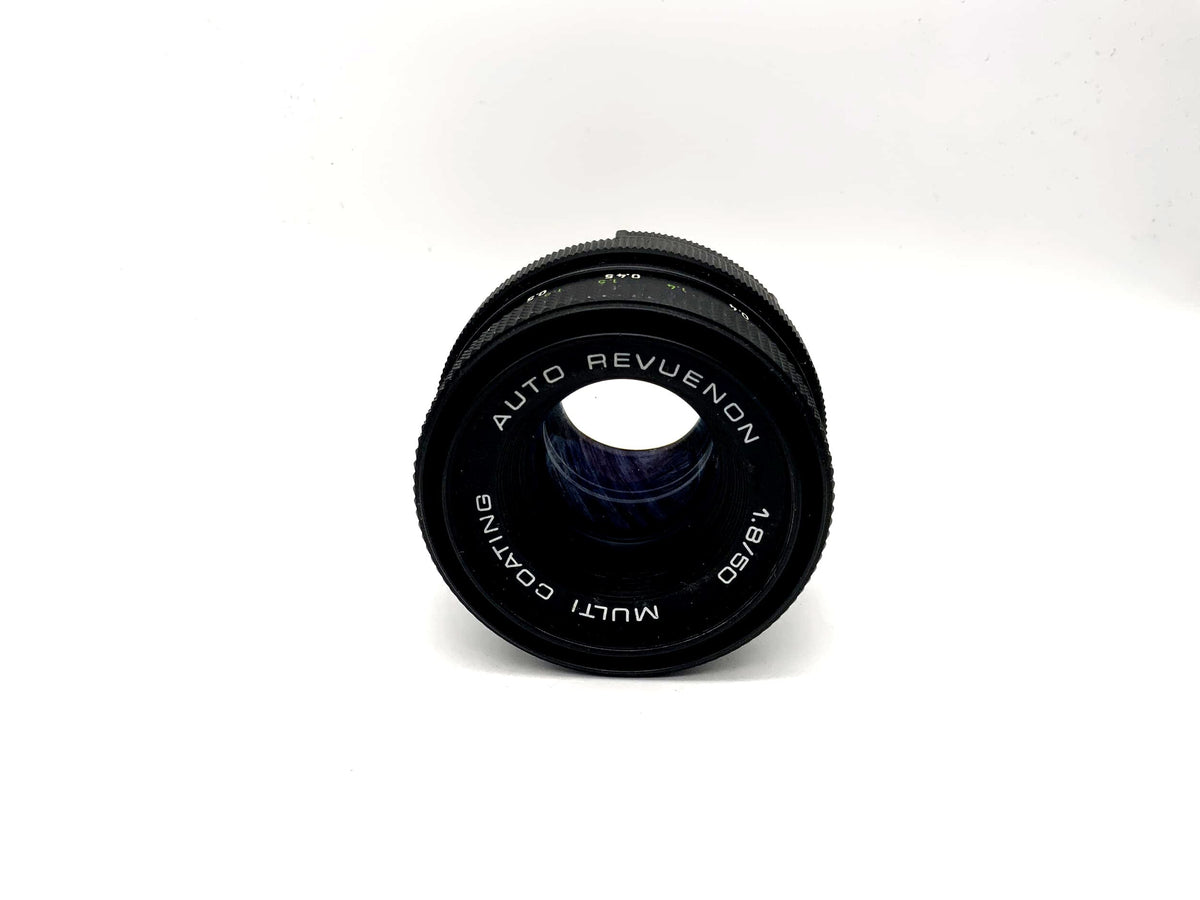 Objectif Revuenon 50mm 1:1.8 Auto MC pour appareil photo (M42) Ouverture !