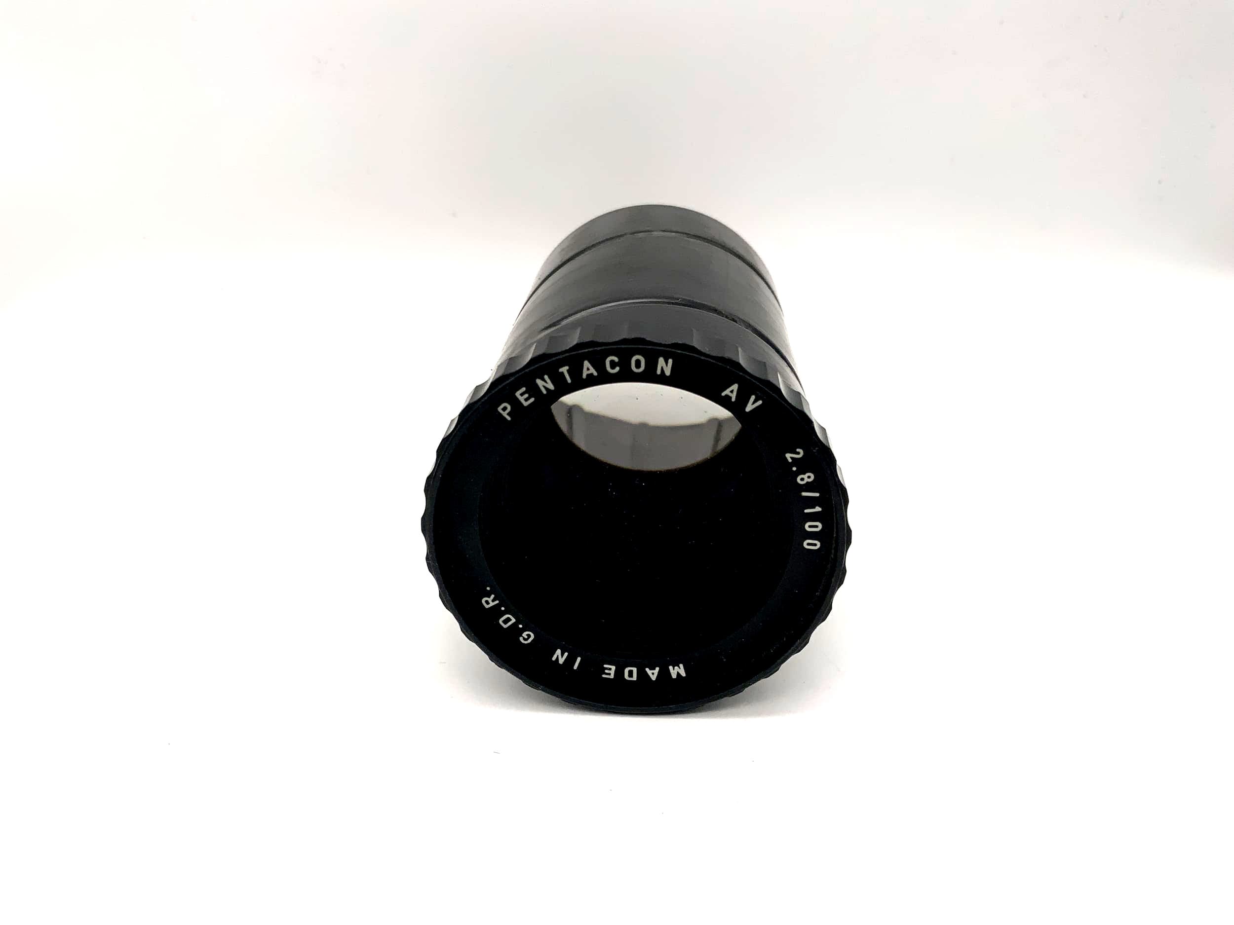 Objectif de projecteur Pentacon 100 mm 1:2.8 AV GDR (filetage épais)