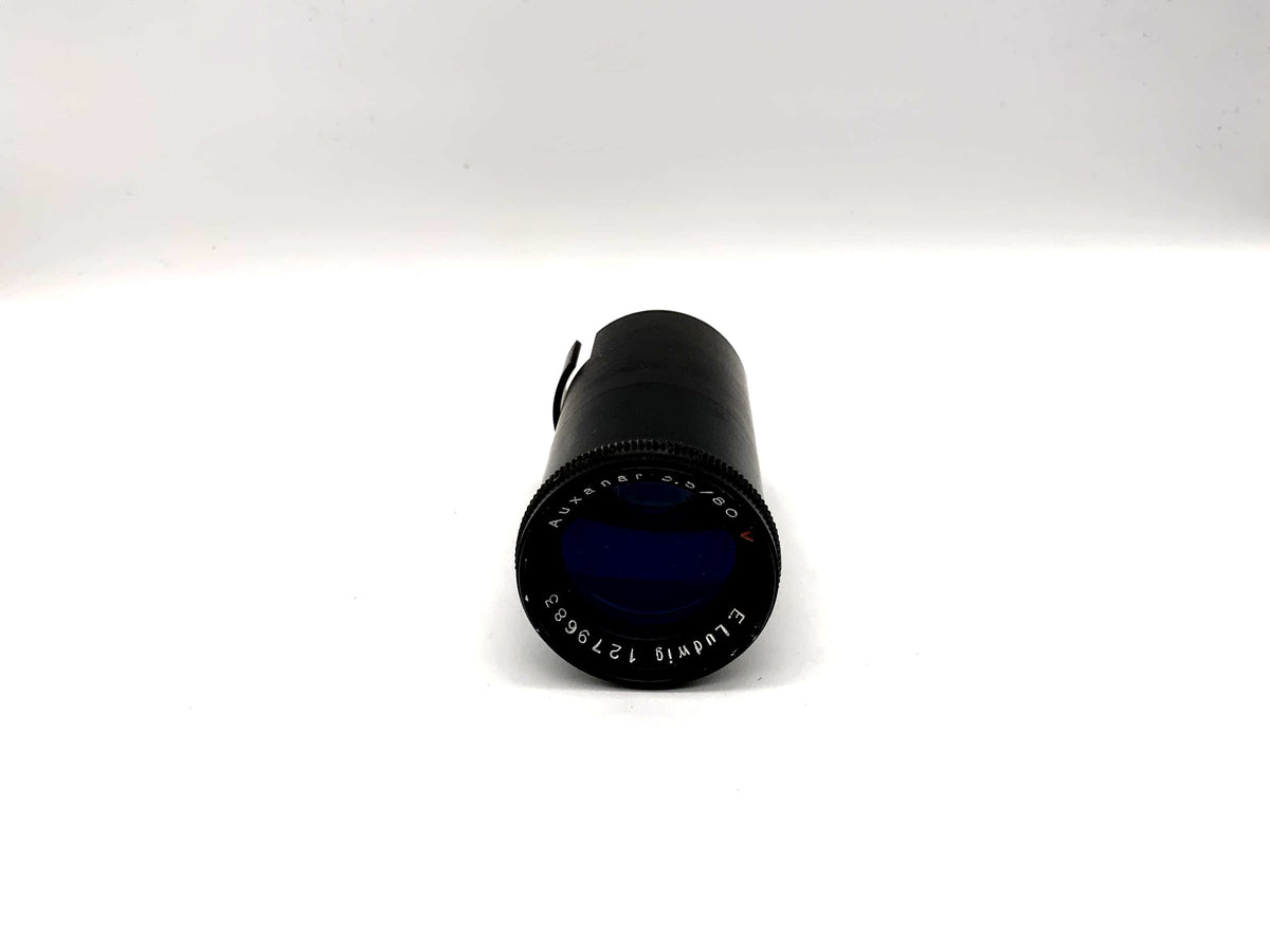 E. Ludwig 80mm 1:3.5 Projector Lens Auxanar red V Lens (Plug-in)