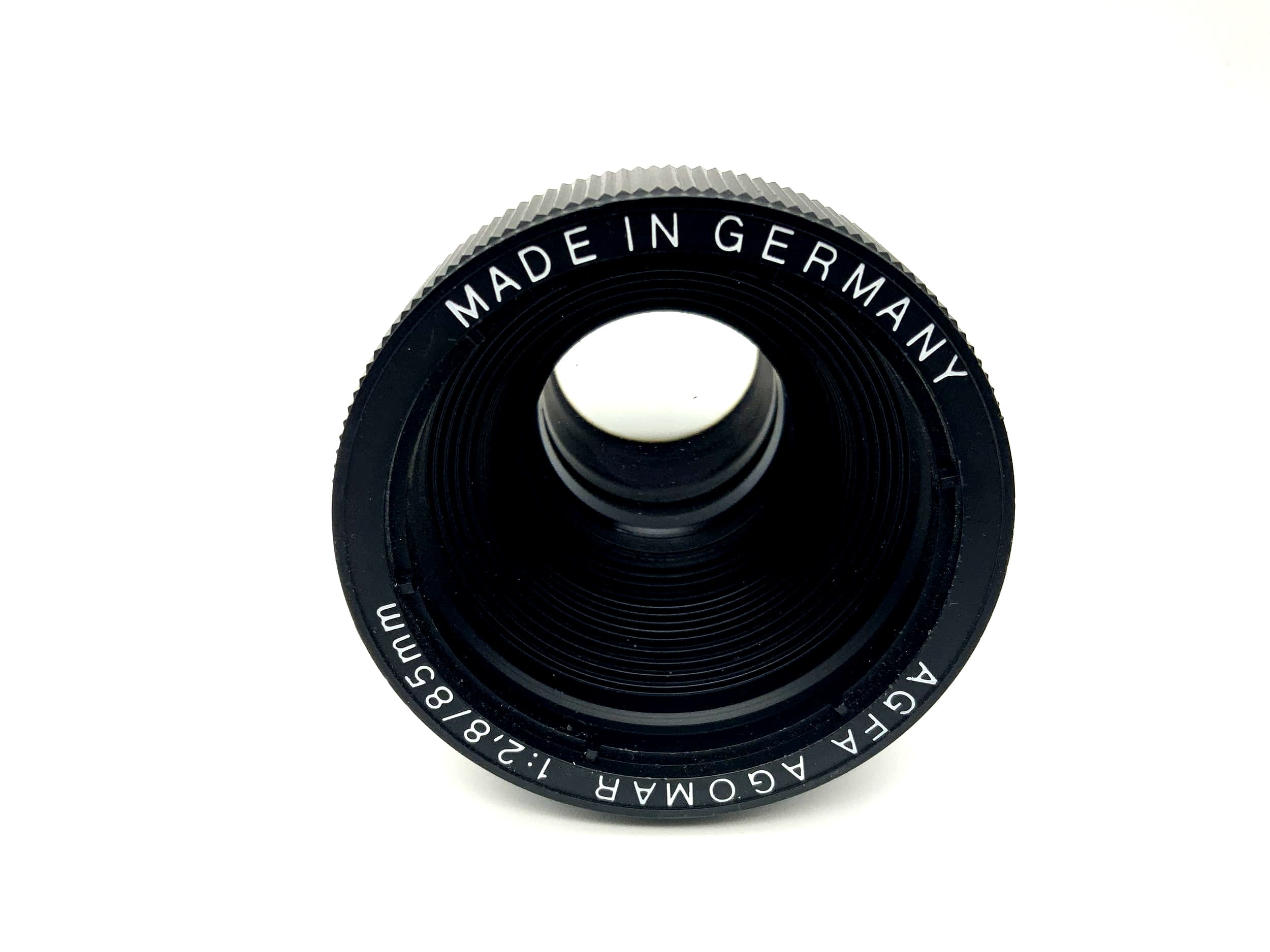 Objectif de projecteur Agfa 85 mm 1:2.8, objectif Agomar (filetage hélicoïdal)