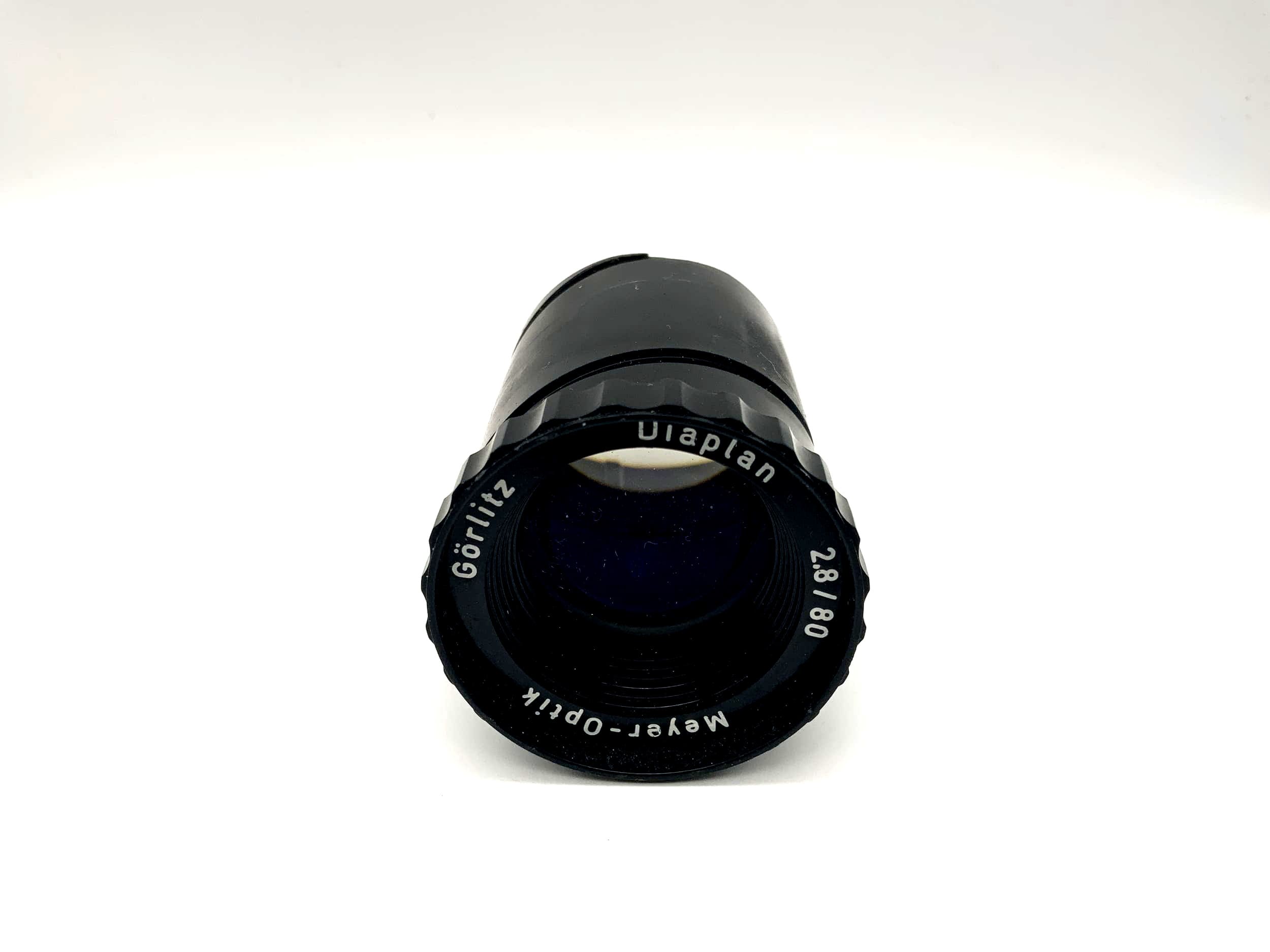 Objectif de projecteur Meyer Optik Görlitz 80 mm 1:2,8, lentille Diaplan (engrenage à vis sans fin)