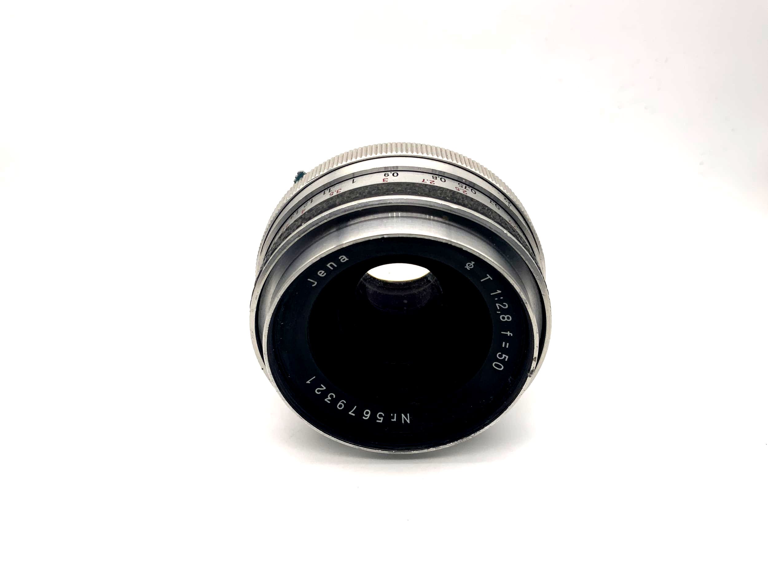 Objectif Carl Zeiss Tessar 50 mm 1:2.8 de Jena, objectif d'appareil photo (Praktina)
