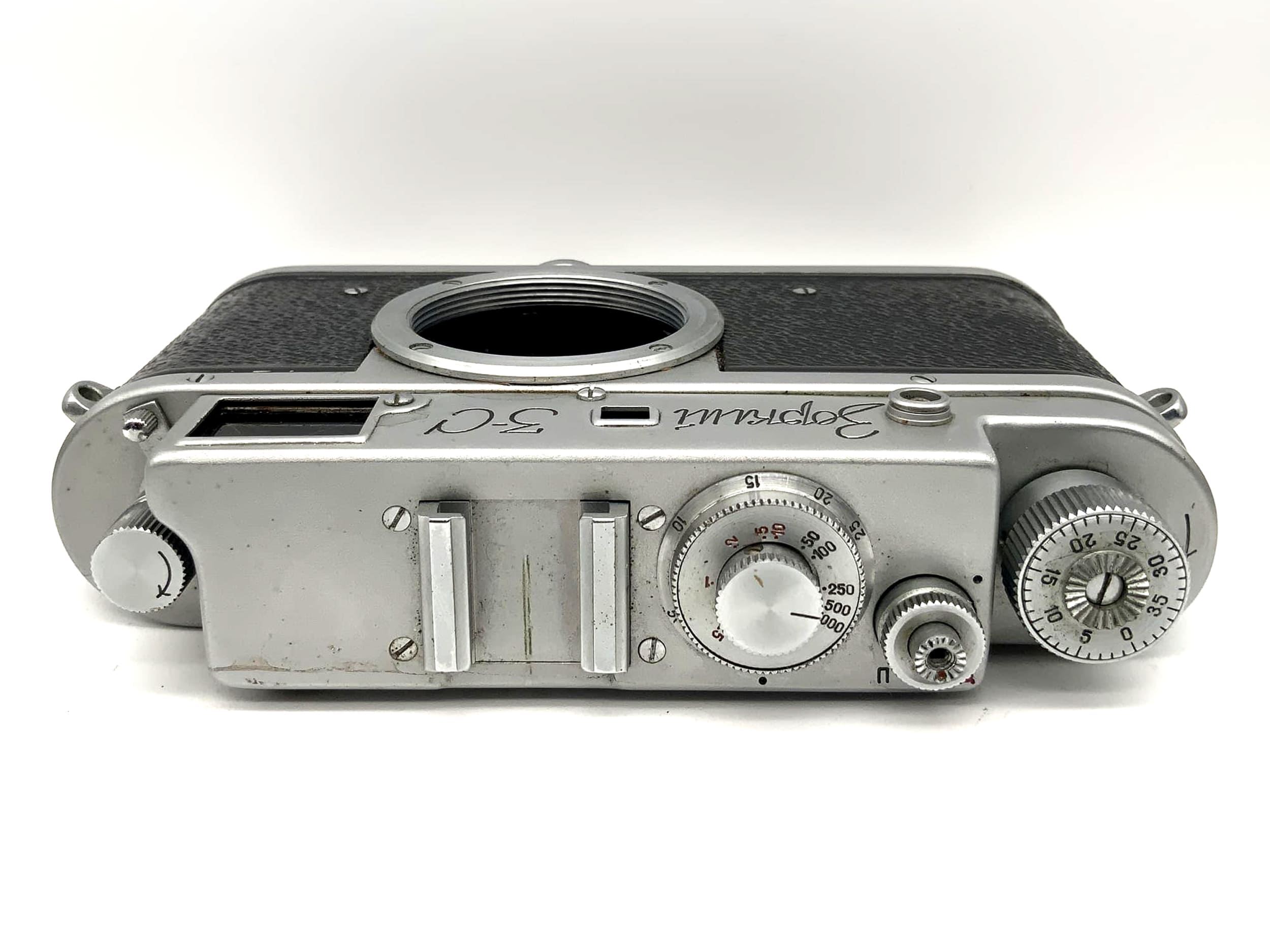 Boîtier d'appareil photo vintage KMZ Zorki 3C 35 mm avec viseur, URSS (M39)