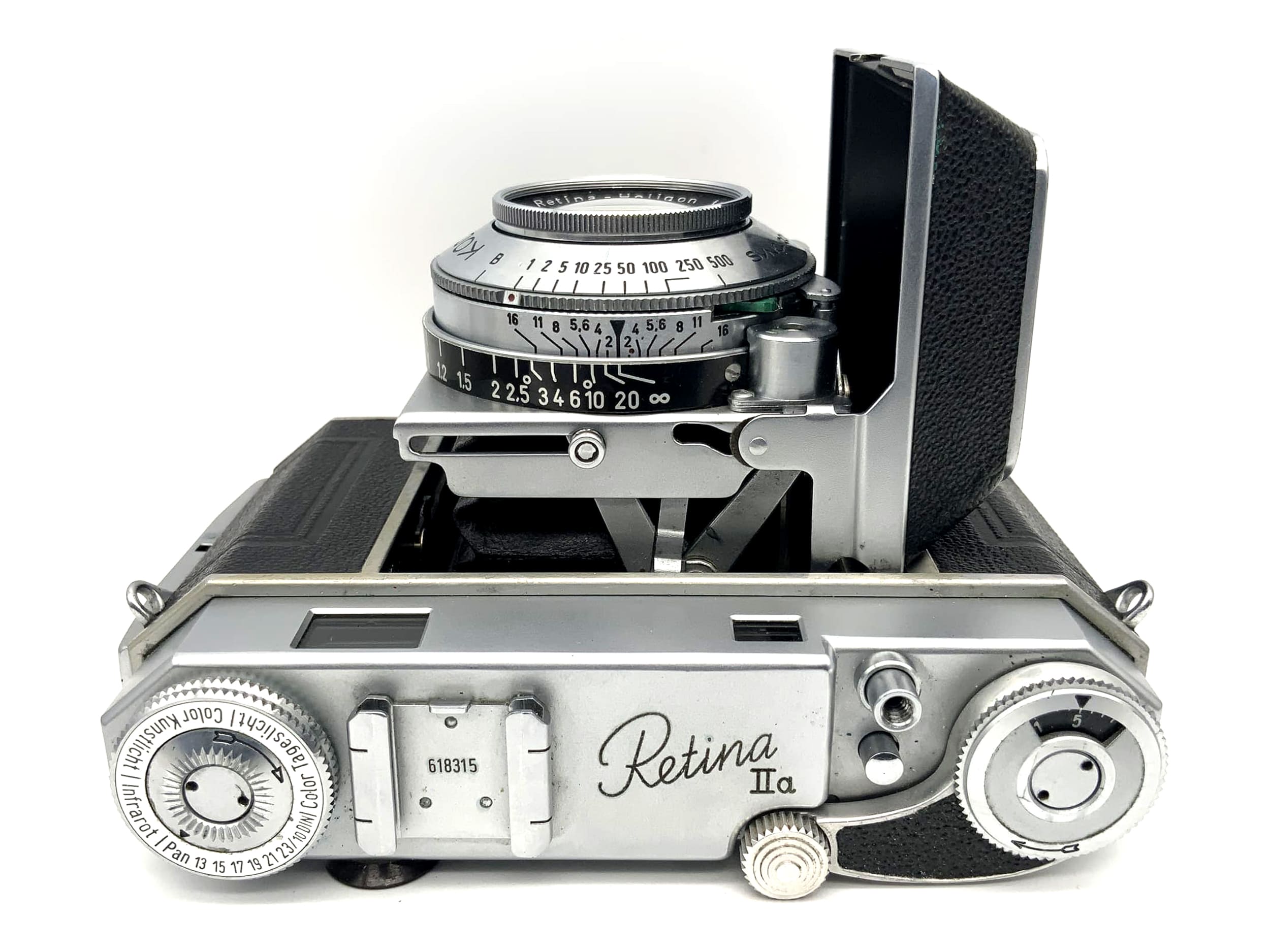 Appareil photo pliant Kodak Retina IIa avec objectif Rodenstock Heligon 1:2 50 mm 2A