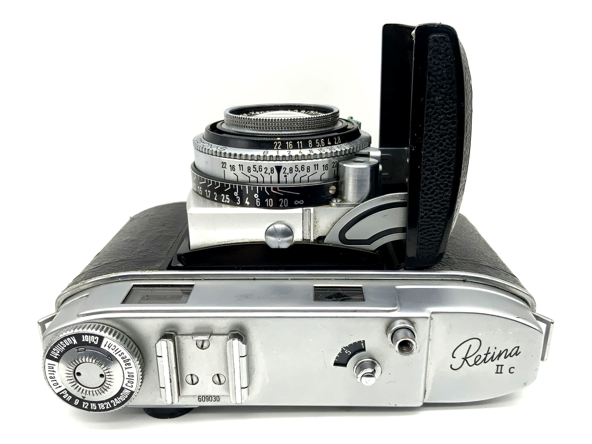Appareil photo pliant Kodak Retina IIc avec objectif xénon rouge 50 mm 1:2.8 C 2c, télémètre Big C