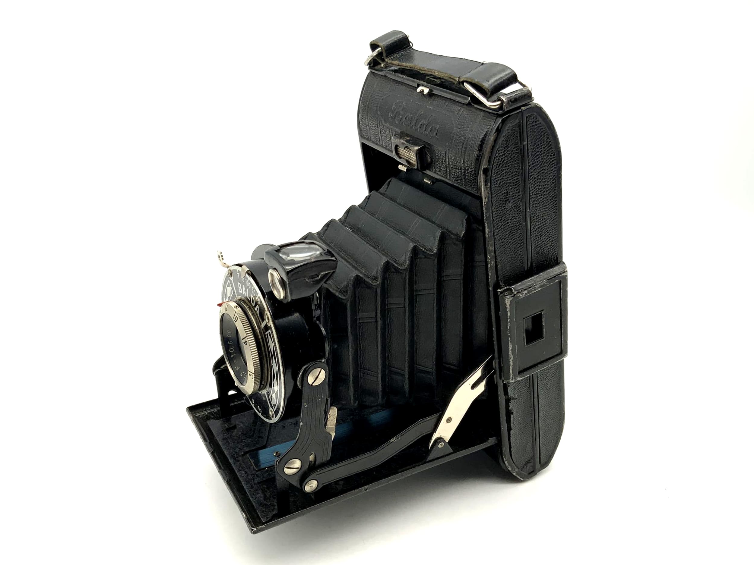 Appareil photo pliant Balda Juwella avec objectif Anastigmat 1:6.3 105 mm 10,5 cm