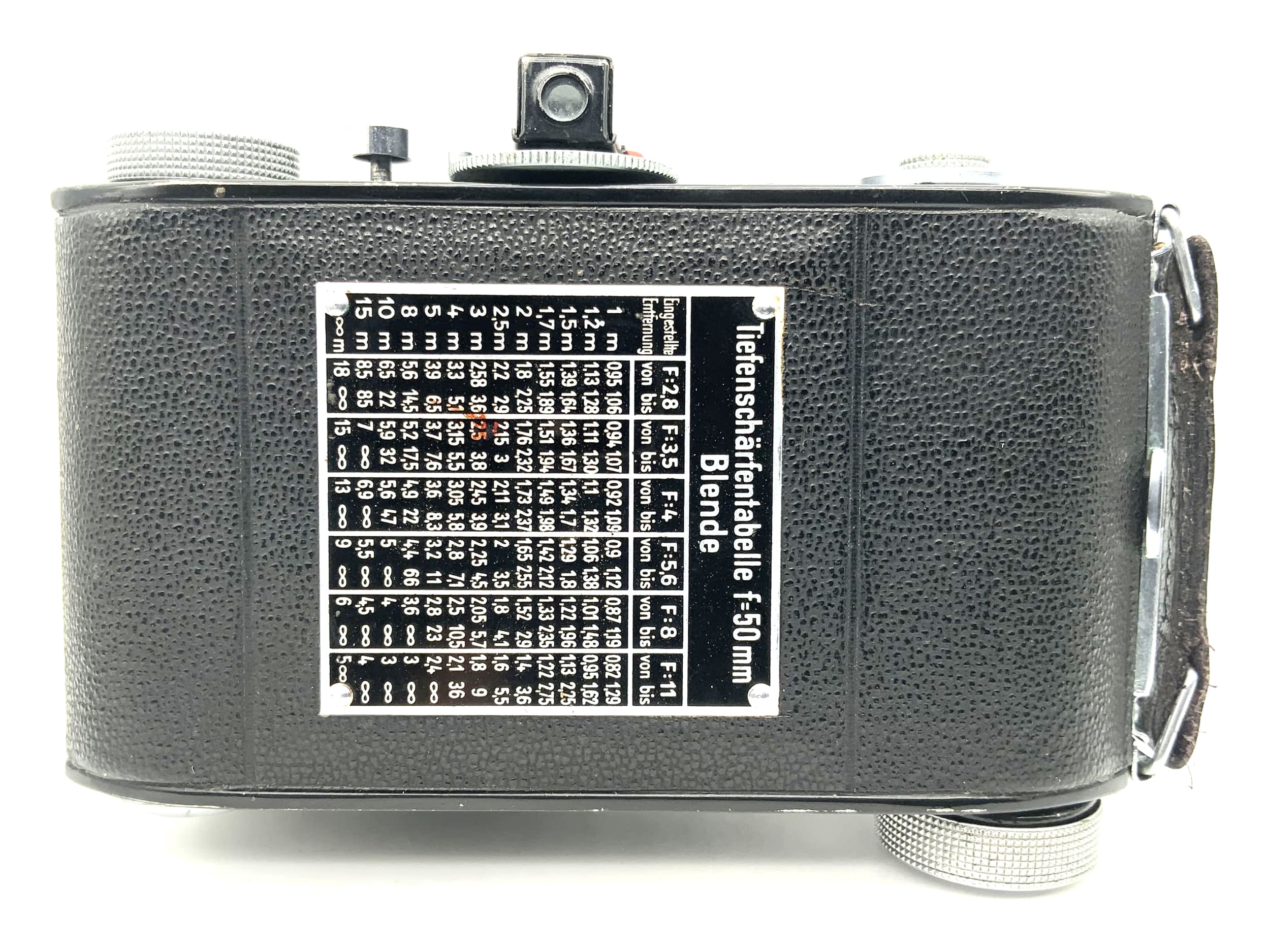 Appareil photo pliant Balda Beltica avec objectif Meritar 1:2.9 50 mm rouge V Ovus E.Ludwig