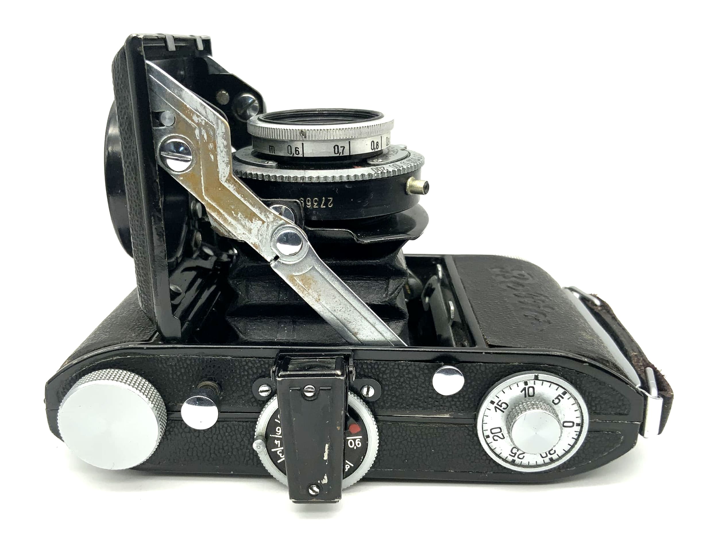 Appareil photo pliant Balda Beltica avec objectif Meritar 1:2.9 50 mm rouge V Ovus E.Ludwig