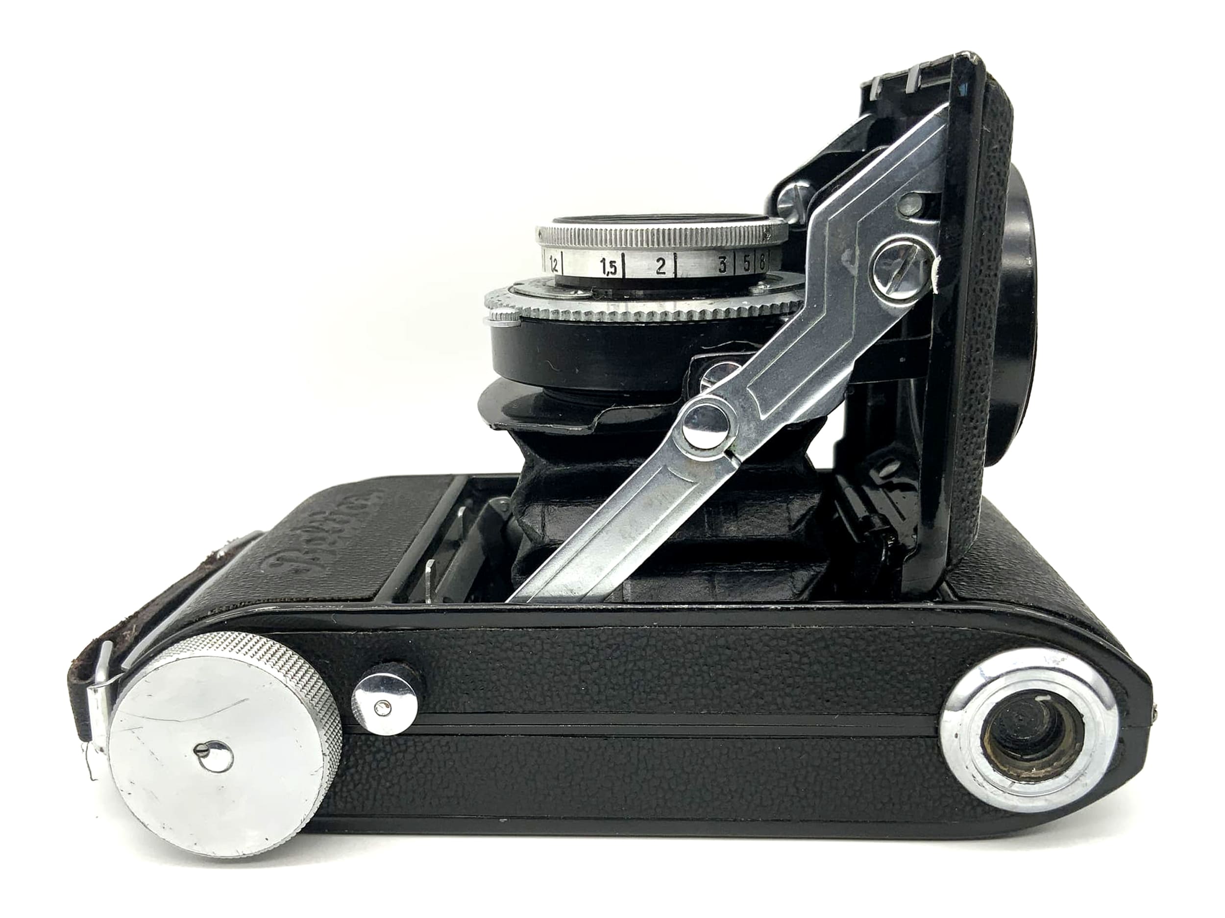 Appareil photo pliant Balda Beltica avec objectif Meritar 1:2.9 50 mm rouge V Ovus E.Ludwig