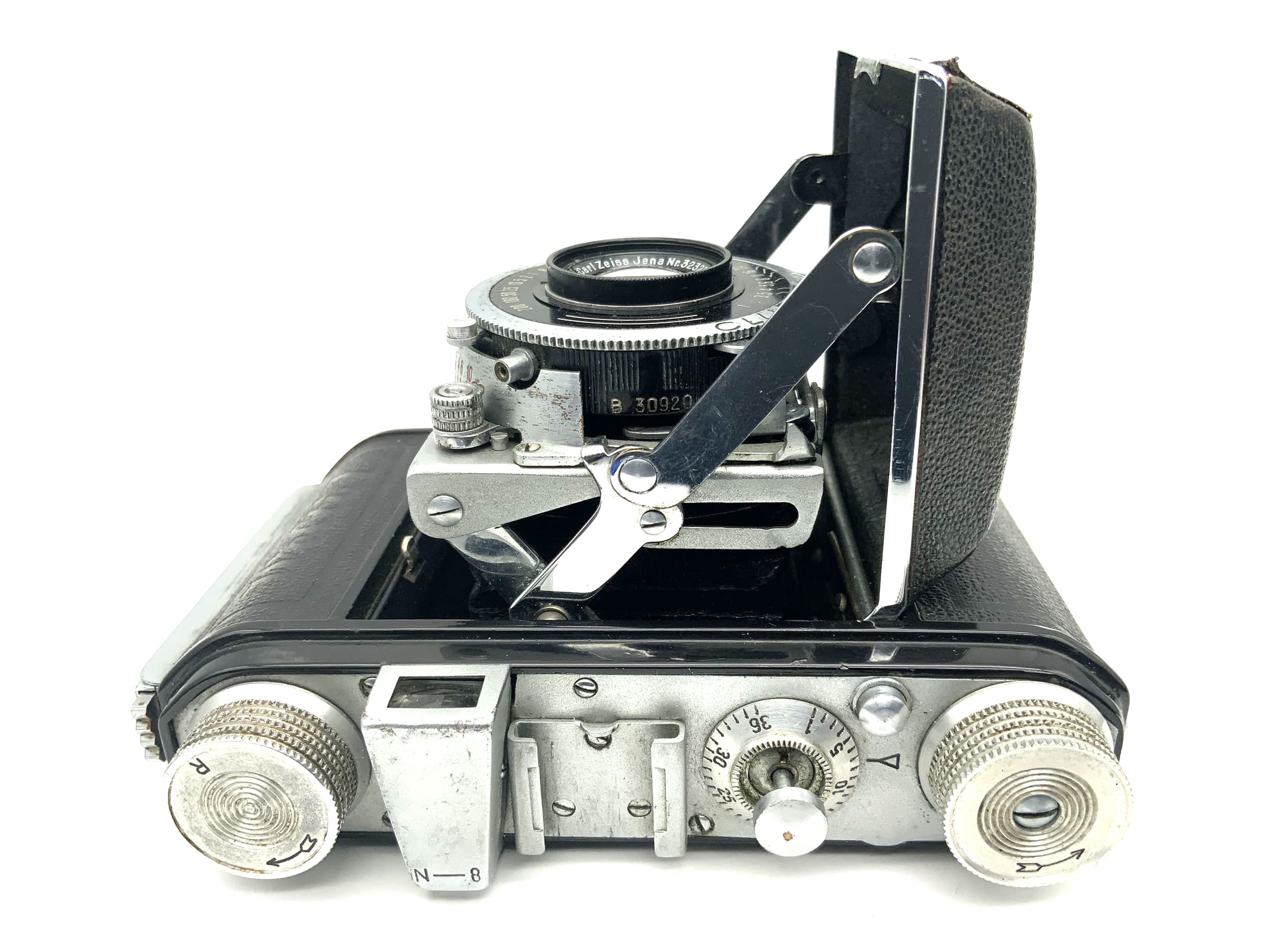 Appareil photo pliant Welta Welti I avec objectif Carl Zeiss Tessar 1:3.5 5cm 50mm rouge T Cludor