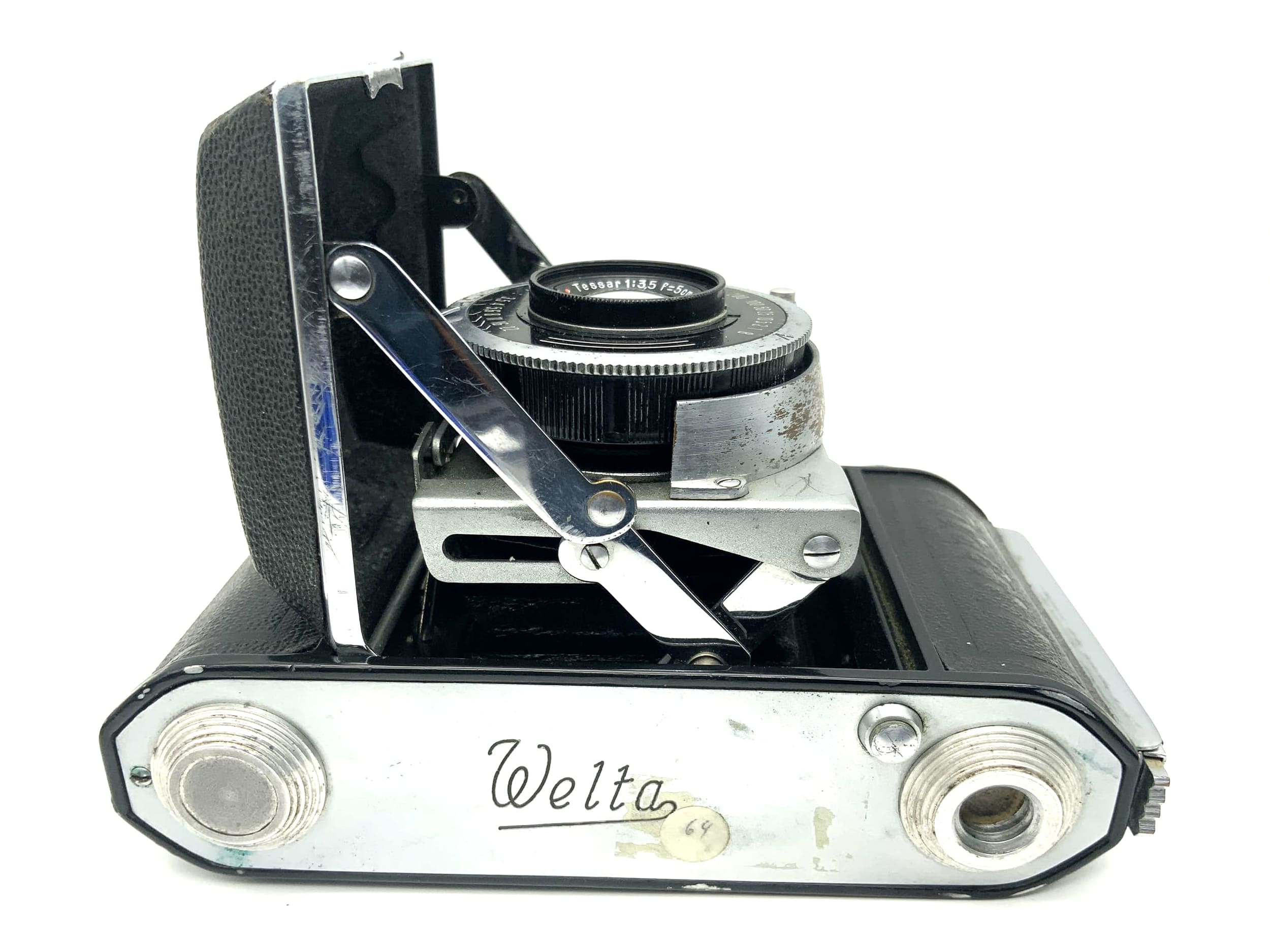 Appareil photo pliant Welta Welti I avec objectif Carl Zeiss Tessar 1:3.5 5cm 50mm rouge T Cludor