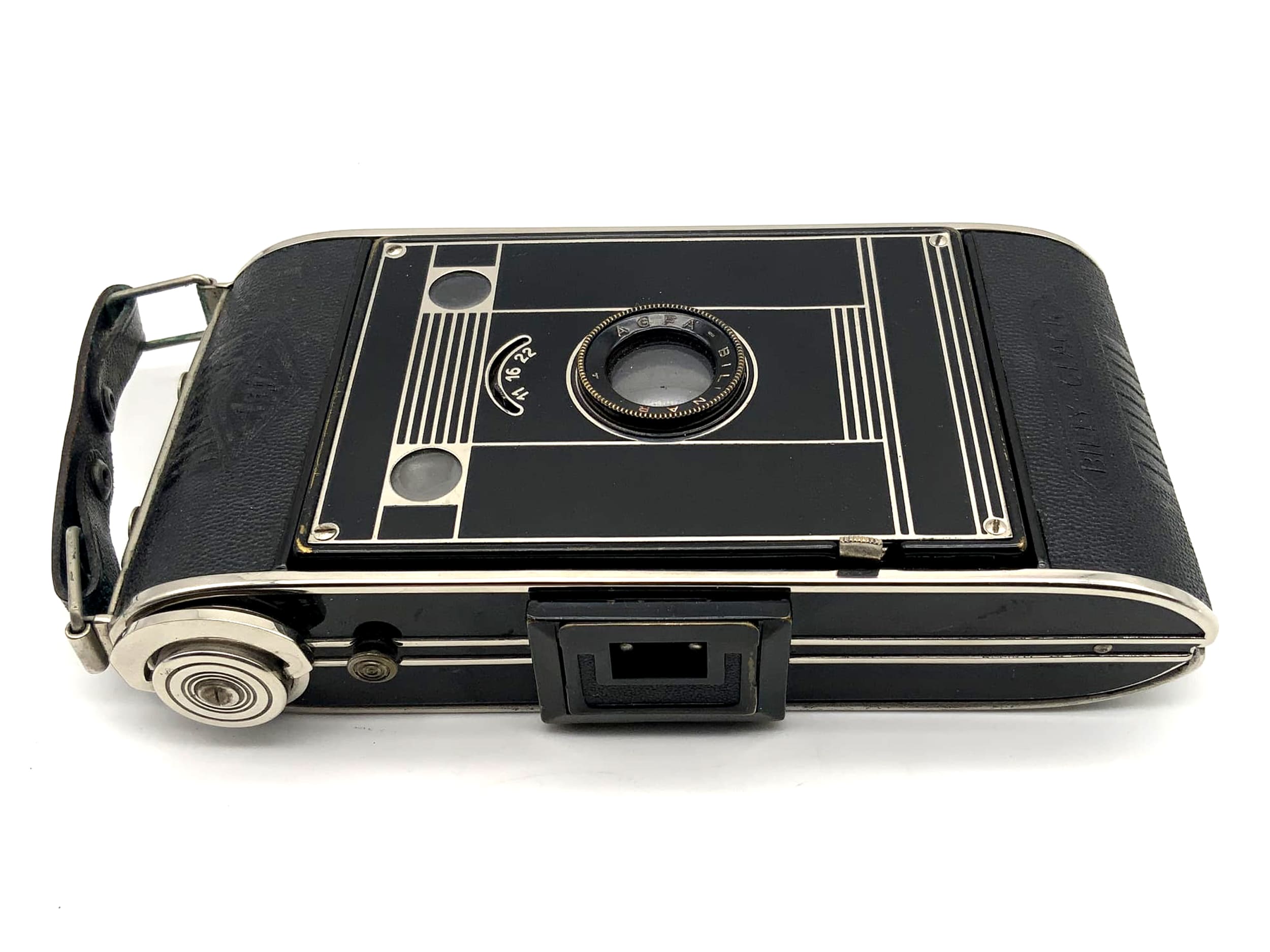 Appareil photo pliant Agfa Billy-Clack avec soufflet pour film en rouleau Bilinar, appareil photo analogique