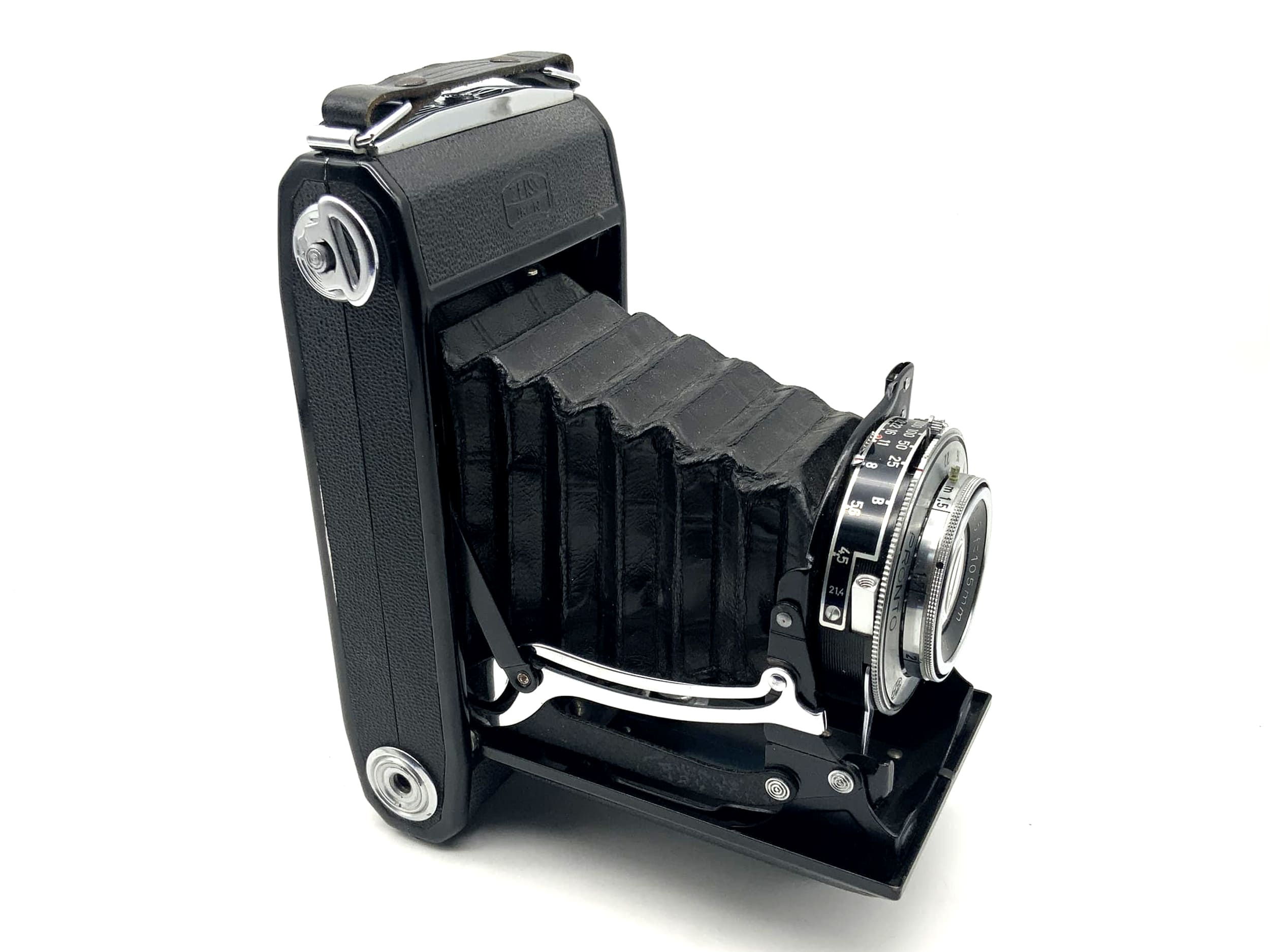 Appareil photo pliant Zeiss Ikon Nettar 515/2 avec objectif Novar Anastigmat 1:4.5 105mm Pronto