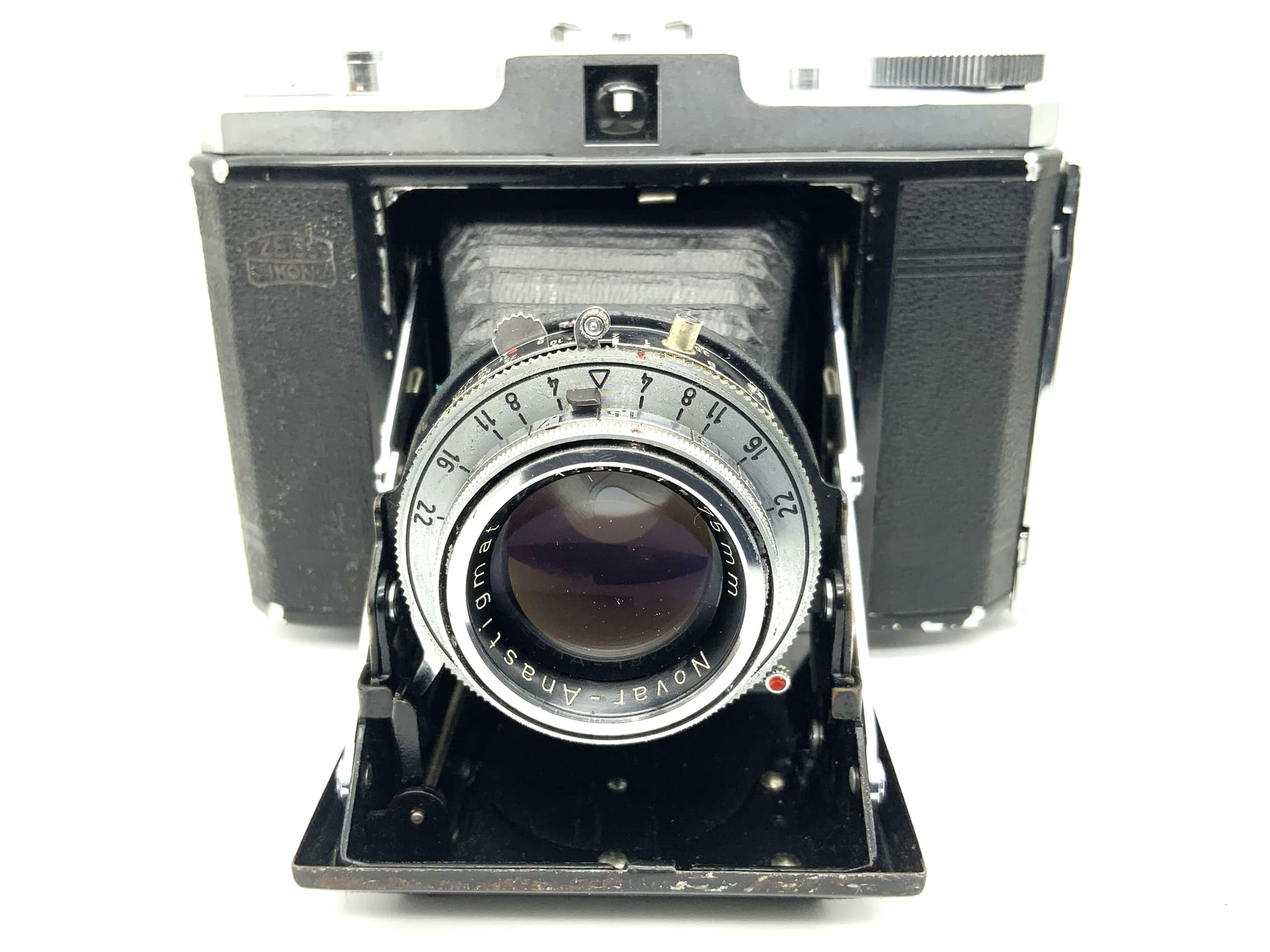 Appareil photo pliant Zeiss Ikon Nettar 518/16 avec objectif Novar Anastigmat 1:3.5 75 mm Prontor-S