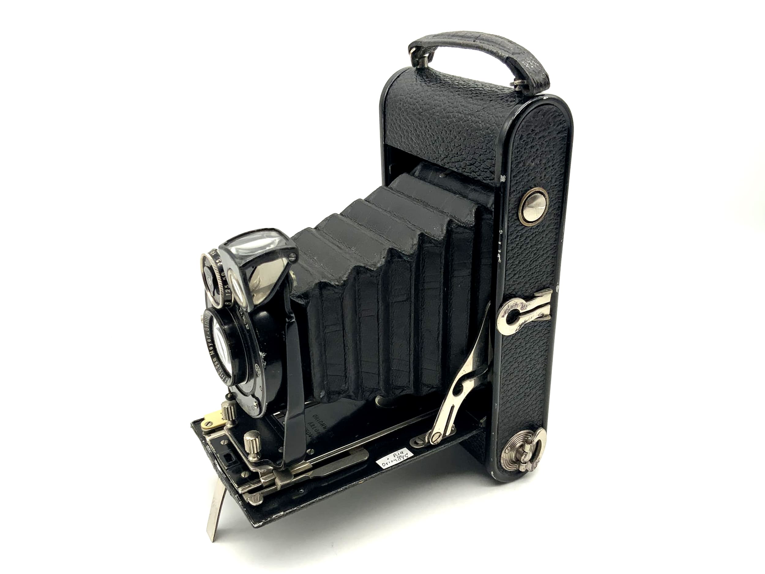 Orion Rio 84 folding camera with Meyer Görlitz Trioplan 1:4.5 10.5cm lens, Orionwerk