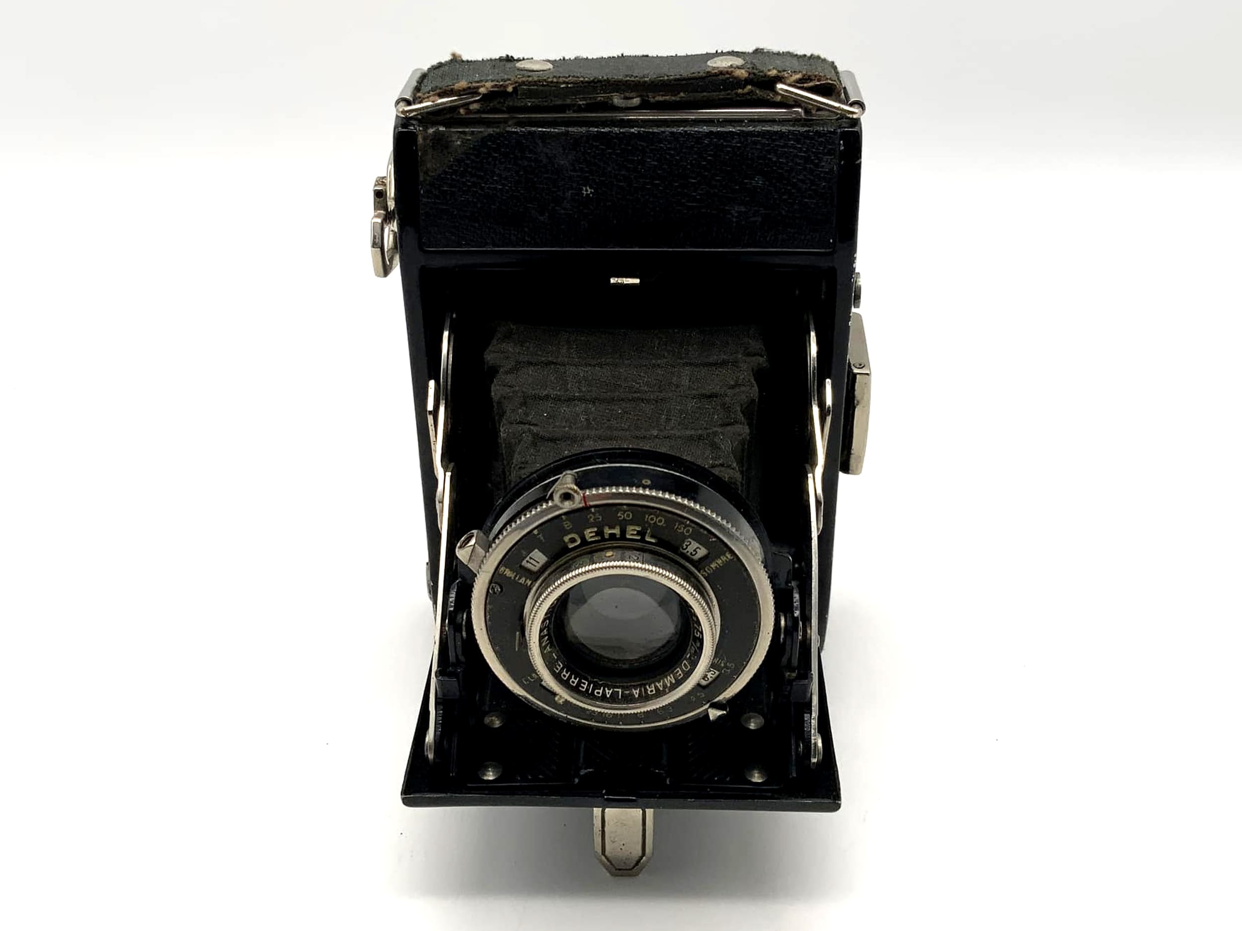 Appareil photo pliant Dehel Demaria avec objectif Manar 1:3.5 75 mm
