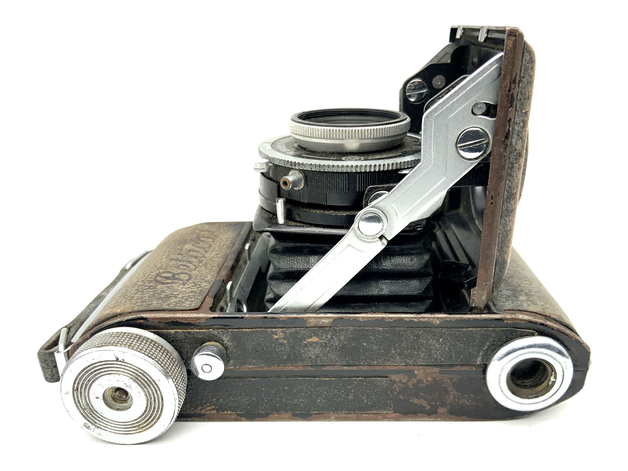 Appareil photo pliant Balda Beltica avec objectif E. Ludwig Meritar 1:2.9 50mm rouge V C.Ludor