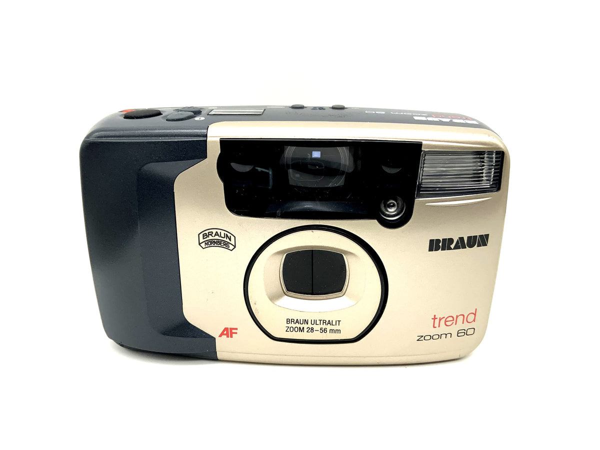 Braun Trend Zoom 60 Point&amp;Shoot avec appareil photo compact 28-56 mm et appareil photo argentique 35 mm