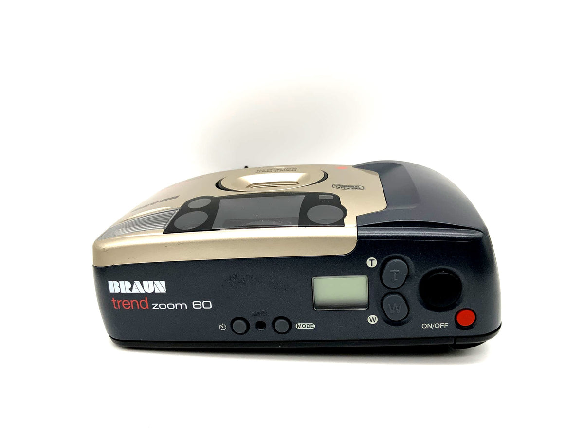 Braun Trend Zoom 60 Point&amp;Shoot avec appareil photo compact 28-56 mm et appareil photo argentique 35 mm