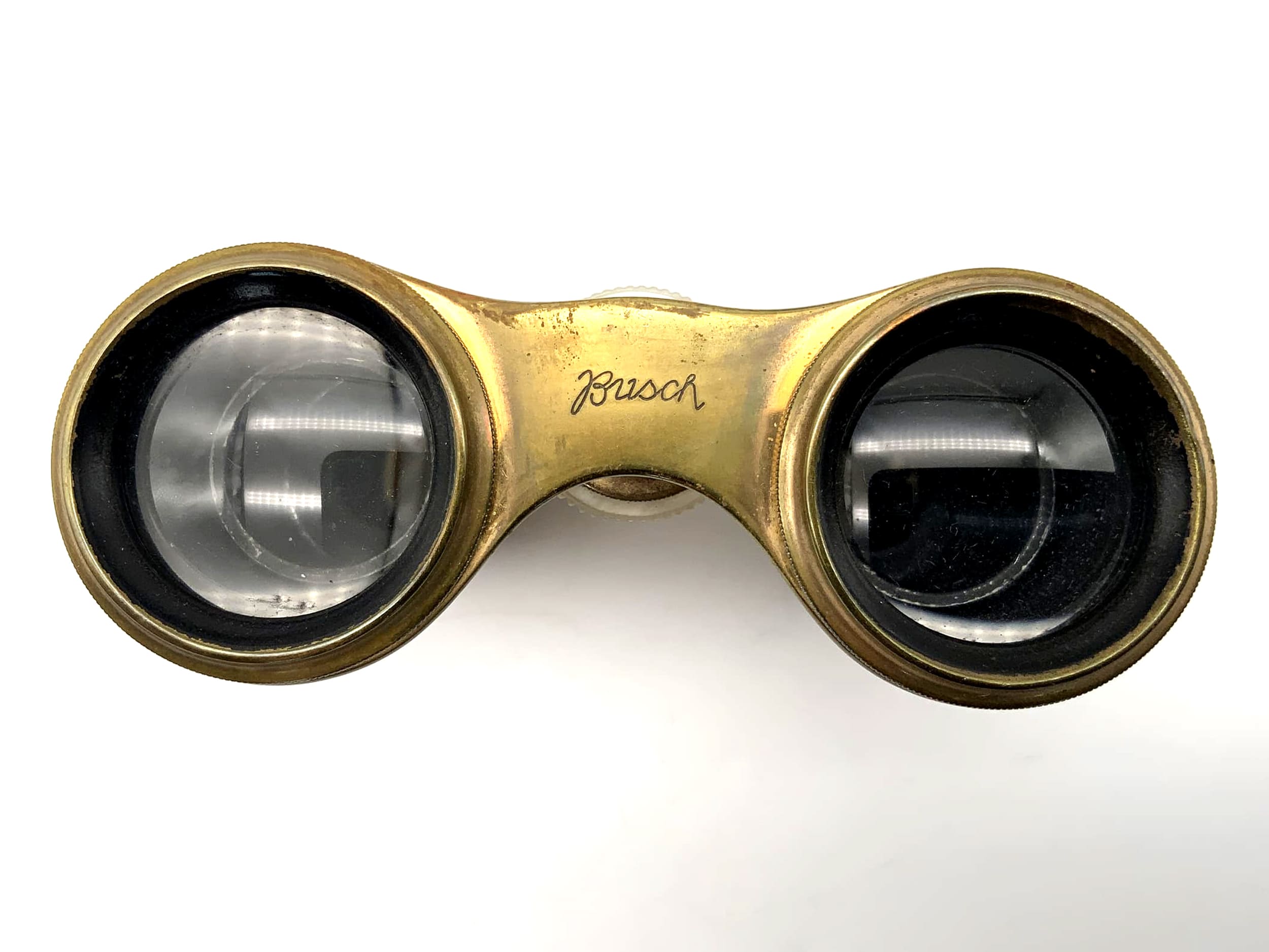 Jumelles Busch, jumelles de théâtre, or nacré, jumelles à prisme, lunettes de terrain
