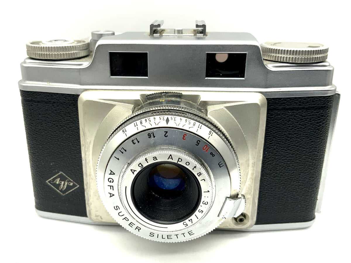 Appareil photo télémétrique Agfa Super Silette avec objectif analogique Apotar 1:3.5/45 Prontor-SVS