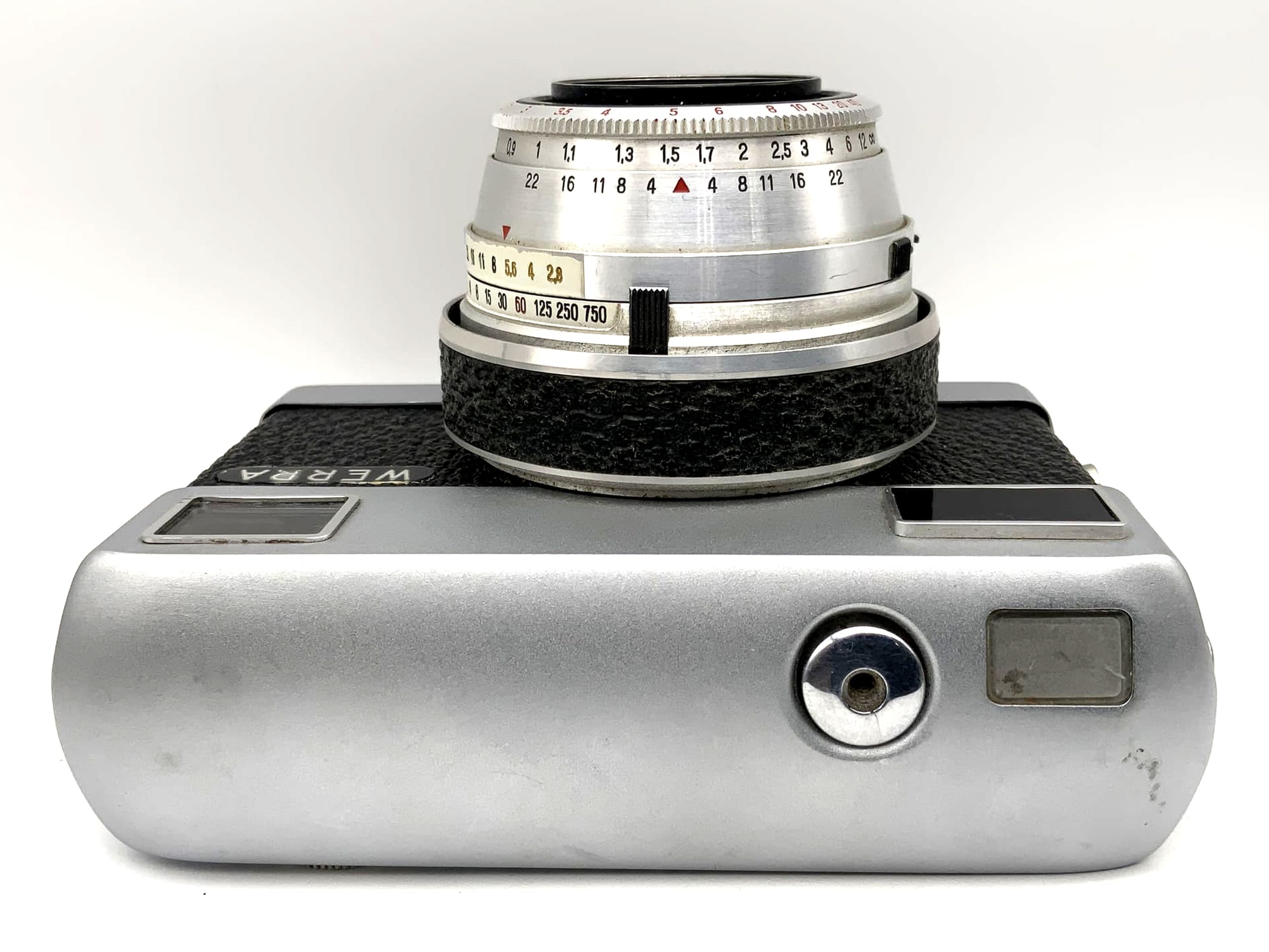 Appareil photo Carl Zeiss Jena Werra 1 avec viseur et objectif Tessar 2.8/50 Prestor RVS noir