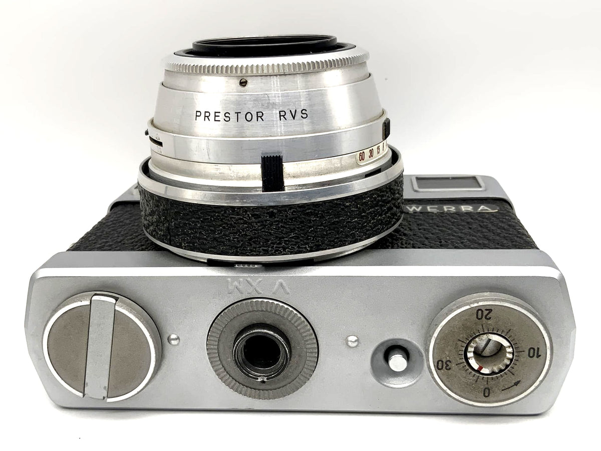 Carl Zeiss Jena Werra 1 viewfinder camera with Tessar 2.8/50 Prestor RVS black